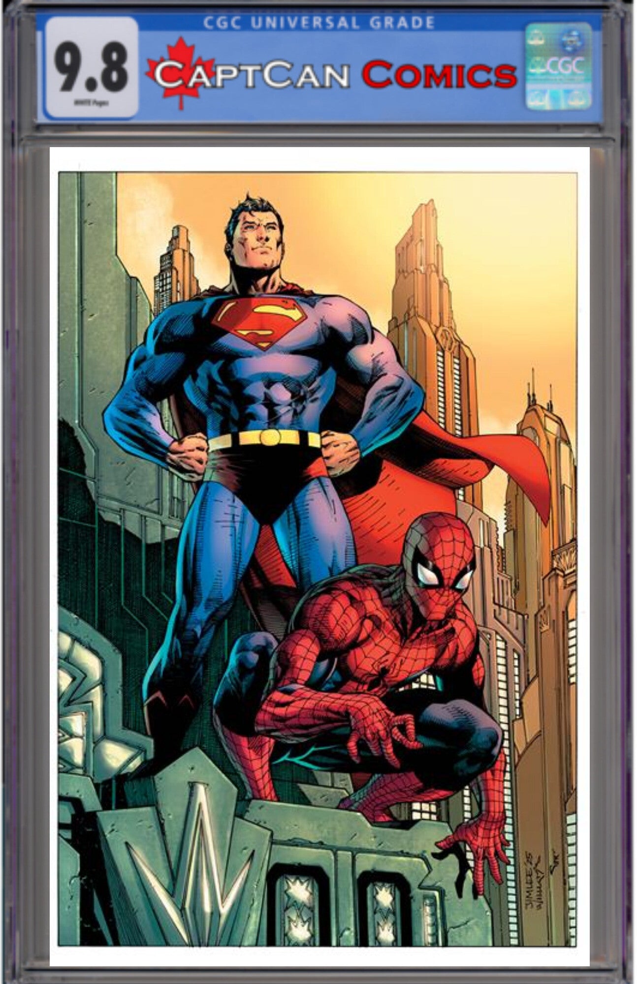 DC MARVEL SUPERMAN SPIDER-MAN #1 (ONE SHOT) CVR B JIM LEE CARD STOCK VAR