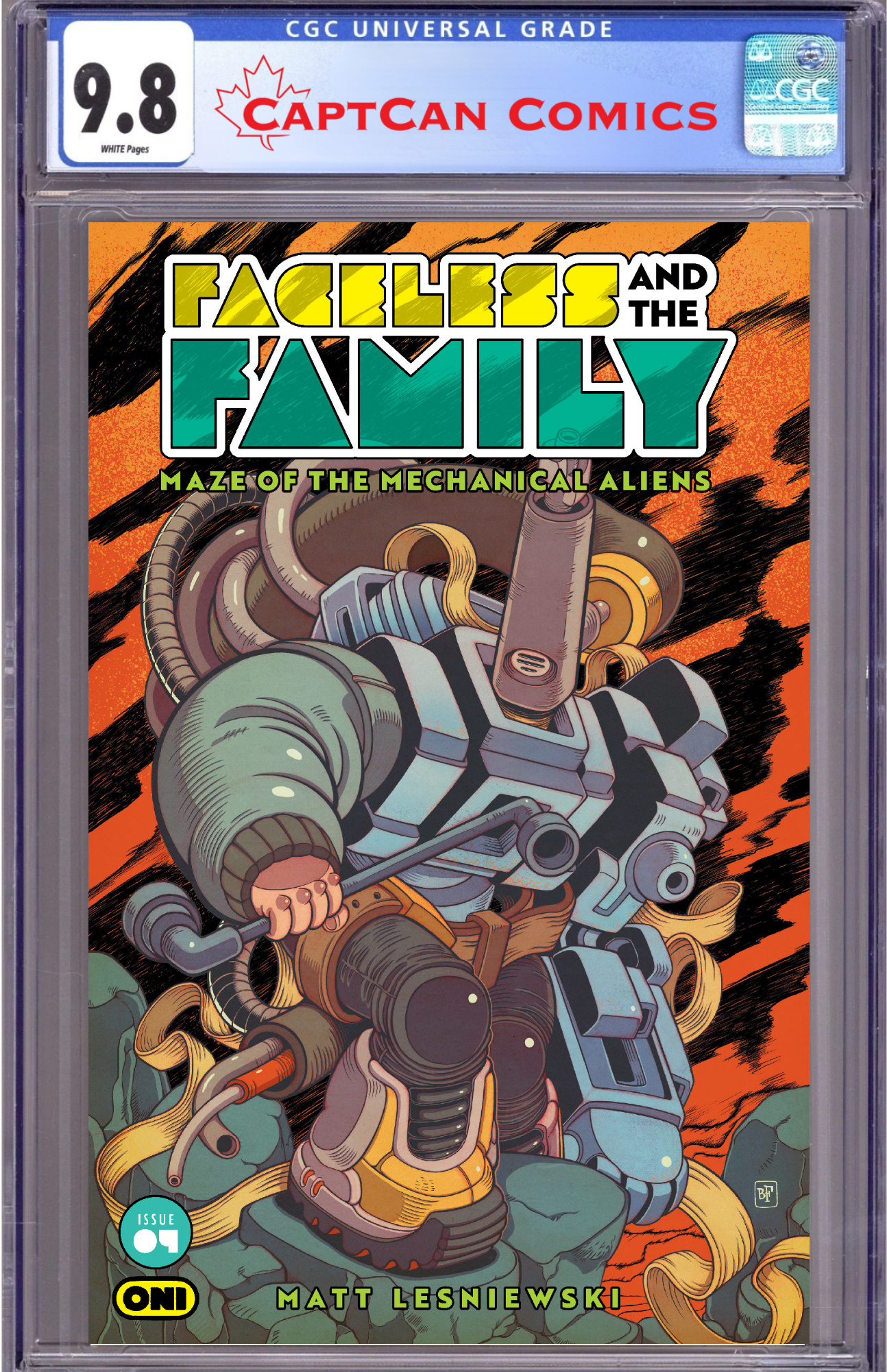 FACELESS AND THE FAMILY MAZE OF THE MECHANICAL ALIENS #4 CVR B BILLY FOWLER VAR