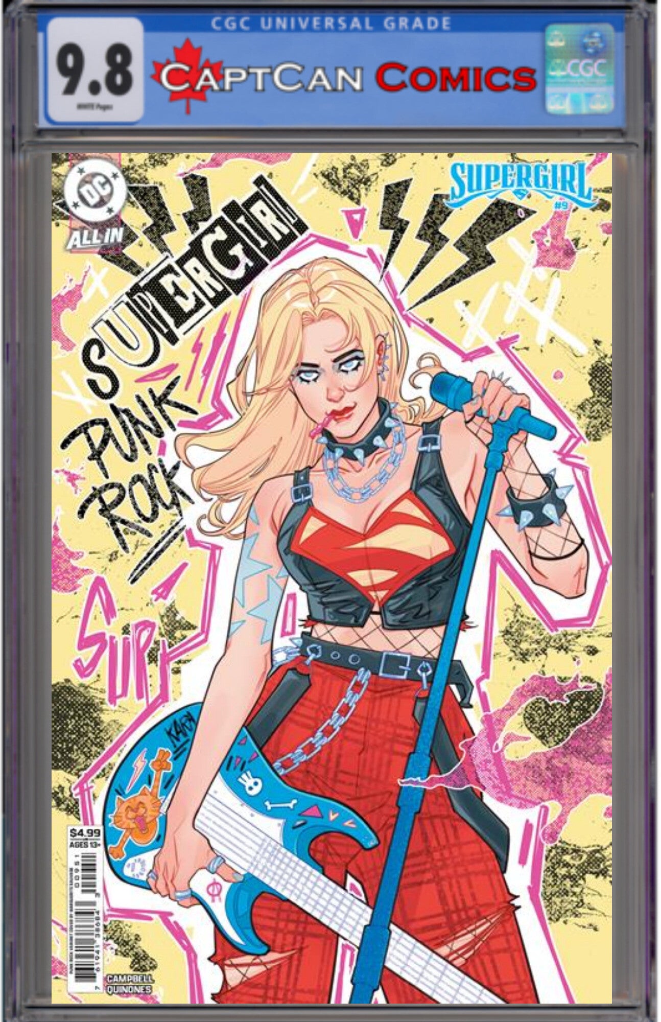 SUPERGIRL #9 CVR F MARGUERITE SAUVAGE PUNK ROCK CARD STOCK VAR