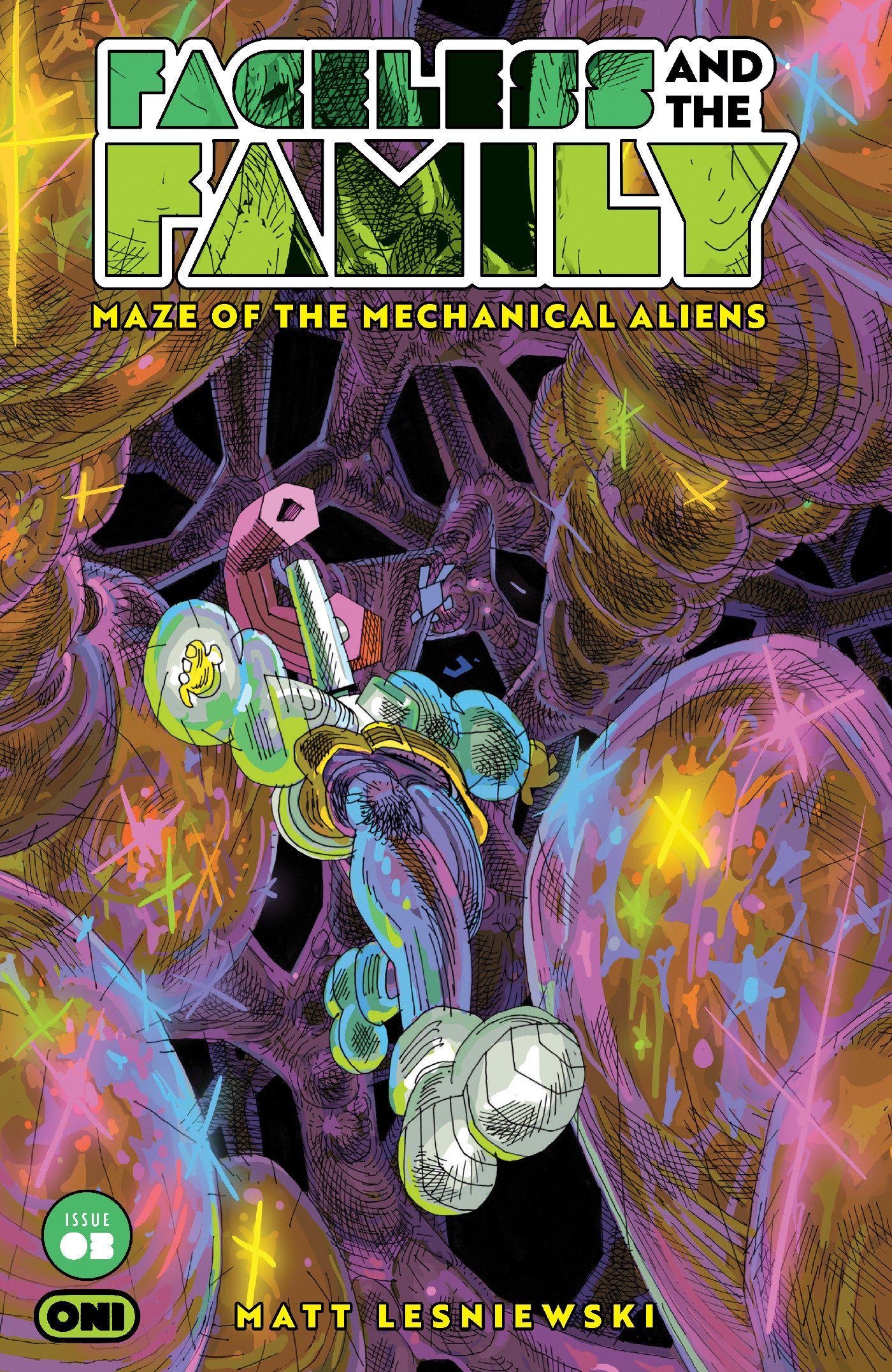 FACELESS AND THE FAMILY MAZE OF THE MECHANICAL ALIENS #3 CVR B EMIL ERNST VAR