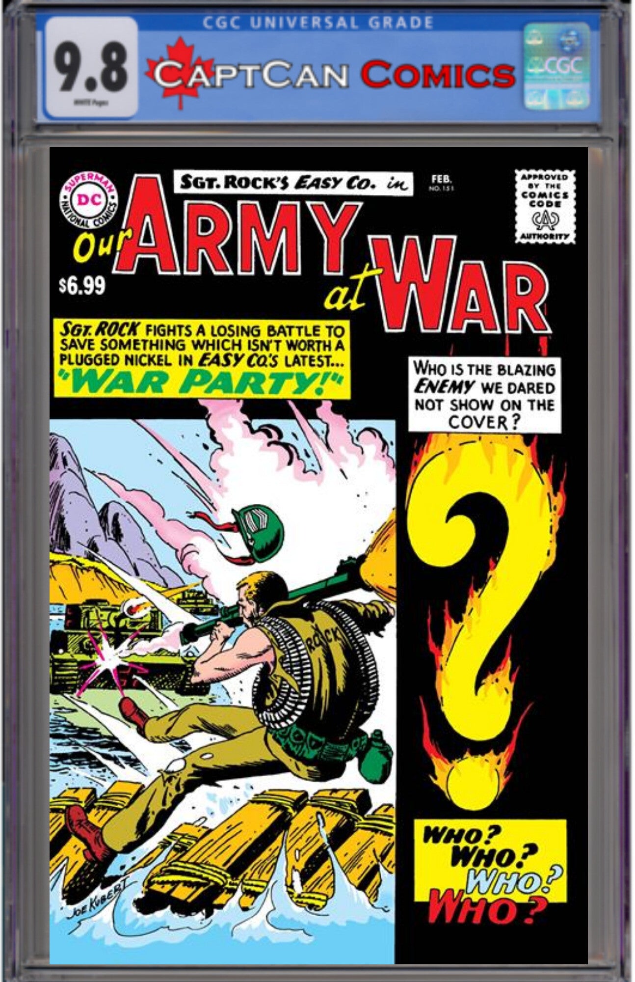 OUR ARMY AT WAR #151 FACSIMILE EDITION CVR B JOE KUBERT FOIL VAR