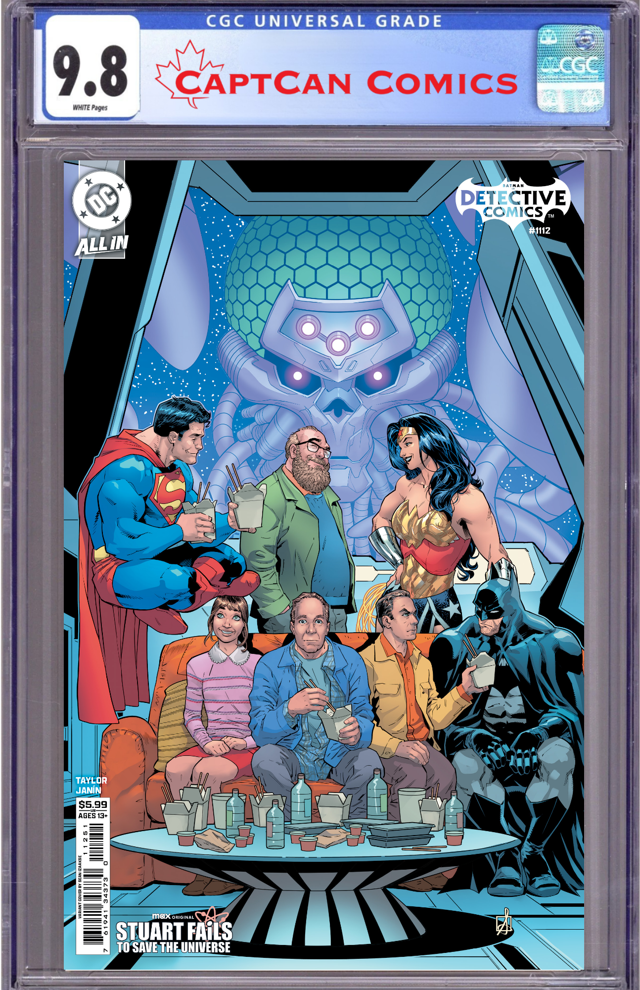 DETECTIVE COMICS #1112 CVR E SEAN IZAAKES STUART FAILS TO SAVE THE UNIVERSE CARD STOCK VAR