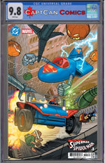 DC MARVEL SUPERMAN SPIDER-MAN #1 (ONE SHOT) CVR T EVAN DOC SHANER SUPERMOBILE & SPIDER-MOBILE CARD STOCK VAR thumbnail