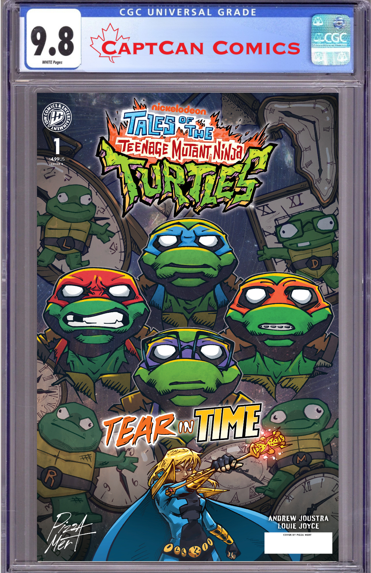 TALES OF THE TEENAGE MUTANT NINJA TURTLES: TEAR IN TIME #1 VARIANT B (PIZZA MERT)