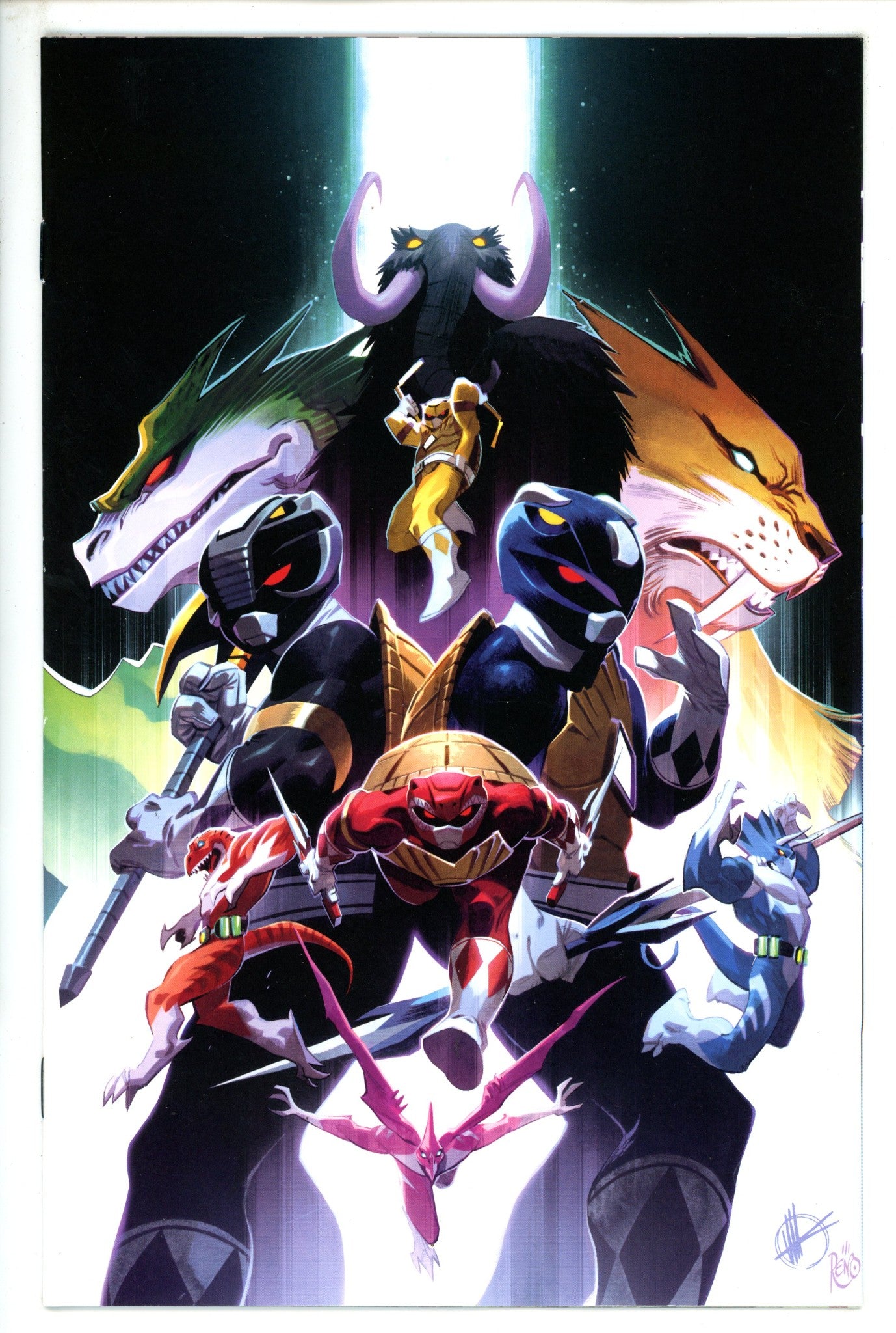 Mighty Morphin Power Rangers / Teenage Mutant Ninja Turtles II 5 Scalera Incentive Variant NM (2023)