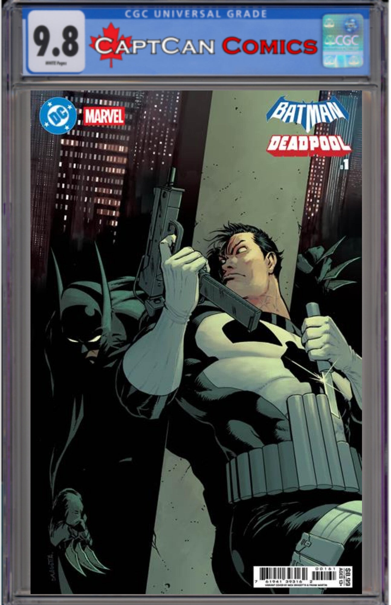 DC MARVEL BATMAN DEADPOOL #1 (ONE SHOT) CVR G NICK DRAGOTTA BATMAN PUNISHER CARD STOCK VAR