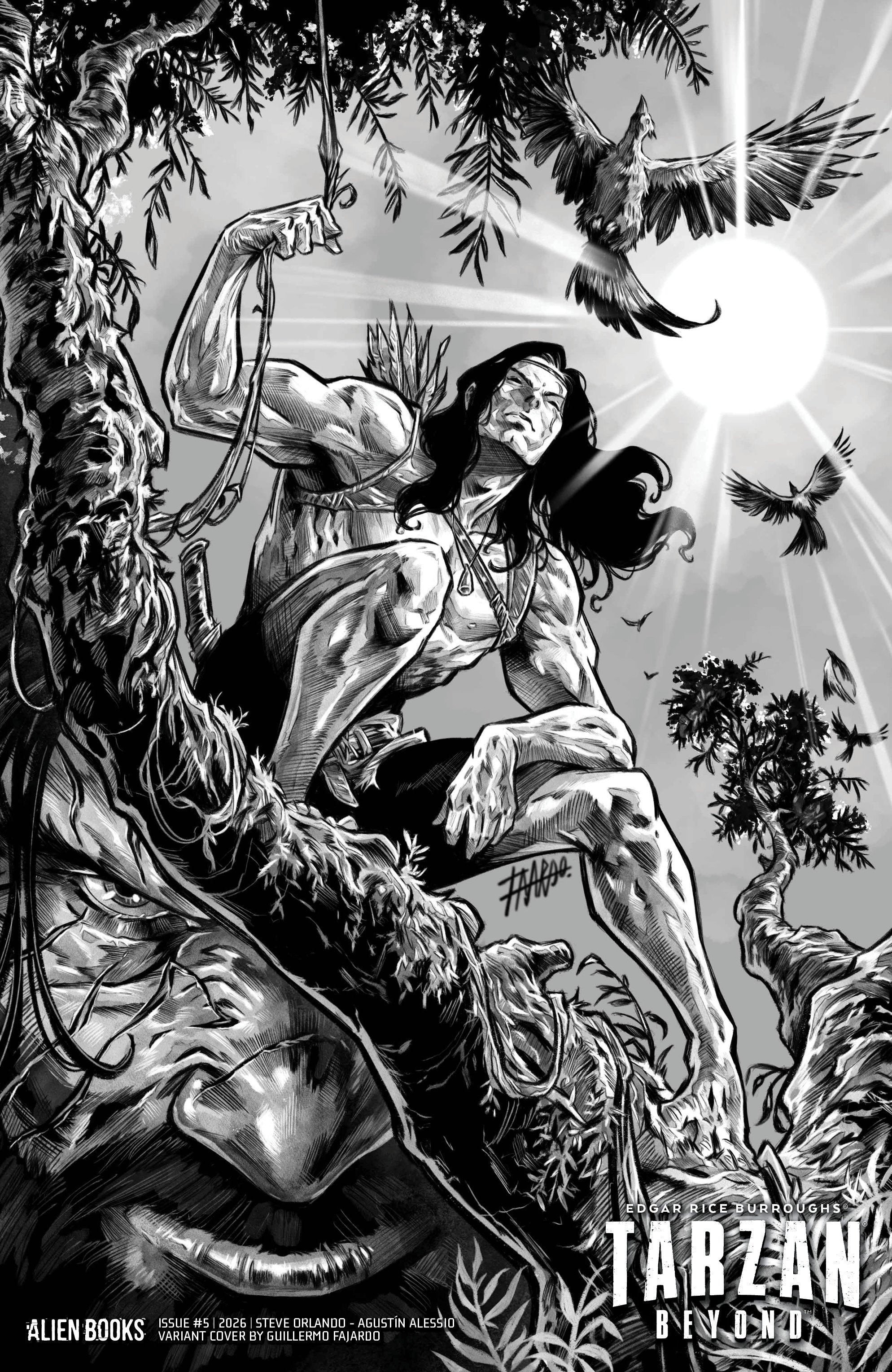 TARZAN BEYOND #5 VARIANT D (FAJARDO B&W)