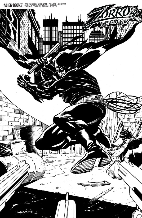 ZORRO'S LEGACY #4 VARIANT D (LOPRESTI B&W)