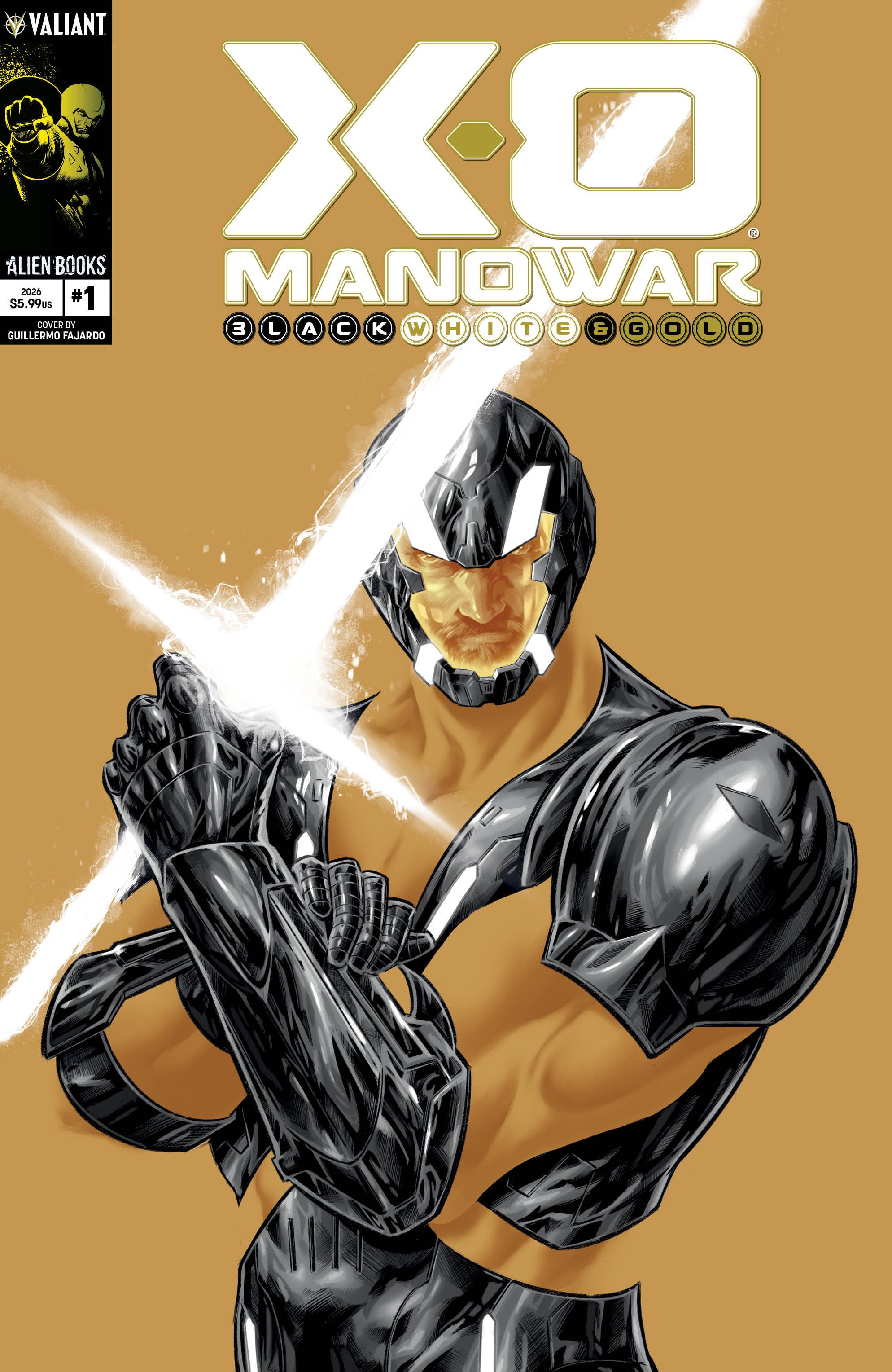 X-O MANOWAR BLACK, WHITE & GOLD #1 COVER A (FAJARDO)