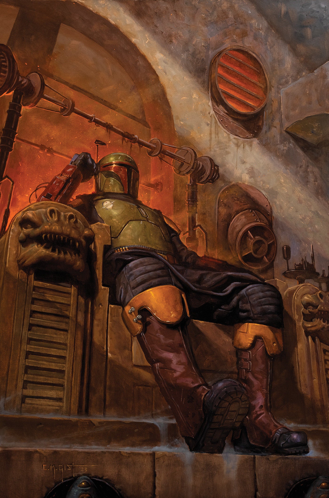 STAR WARS: THE BOOK OF BOBA FETT #1 E.M. GIST VIRGIN VARIANT
