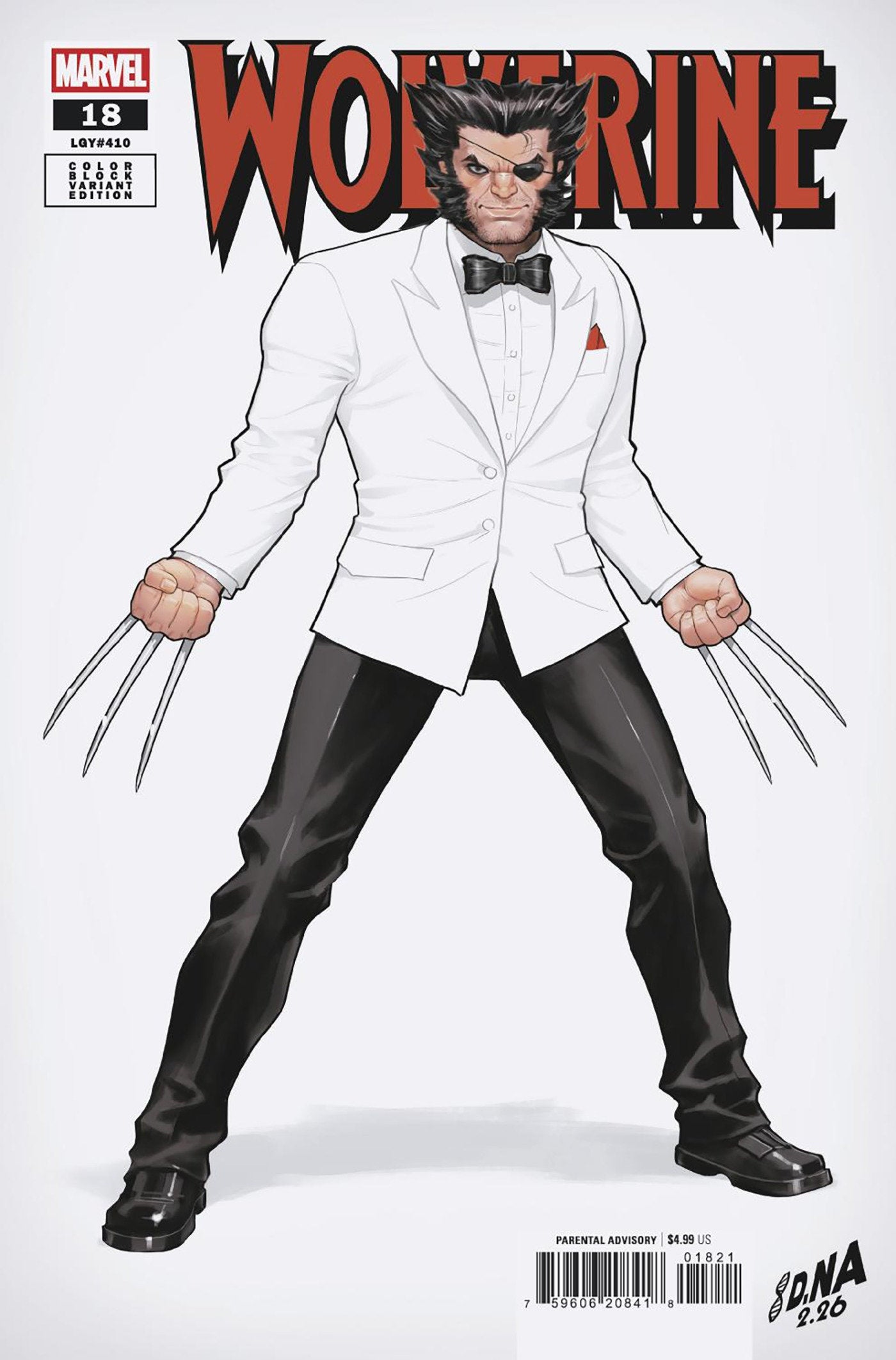 WOLVERINE #18 DAVID NAKAYAMA COLOR BLOCK WHITE VARIANT