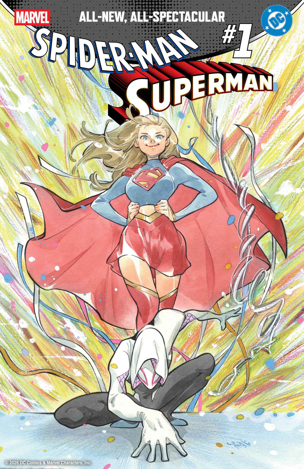 MARVEL/DC: SPIDER-MAN/SUPERMAN #1 PEACH MOMOKO VARIANT — CaptCan