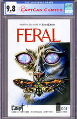 DF FERAL #1 BLANK VARIANT SIGNED AND REMARKED WITH A SILENCE OF THE LAMBS HOMAGE SKETCH BY JESSICA COURT thumbnail