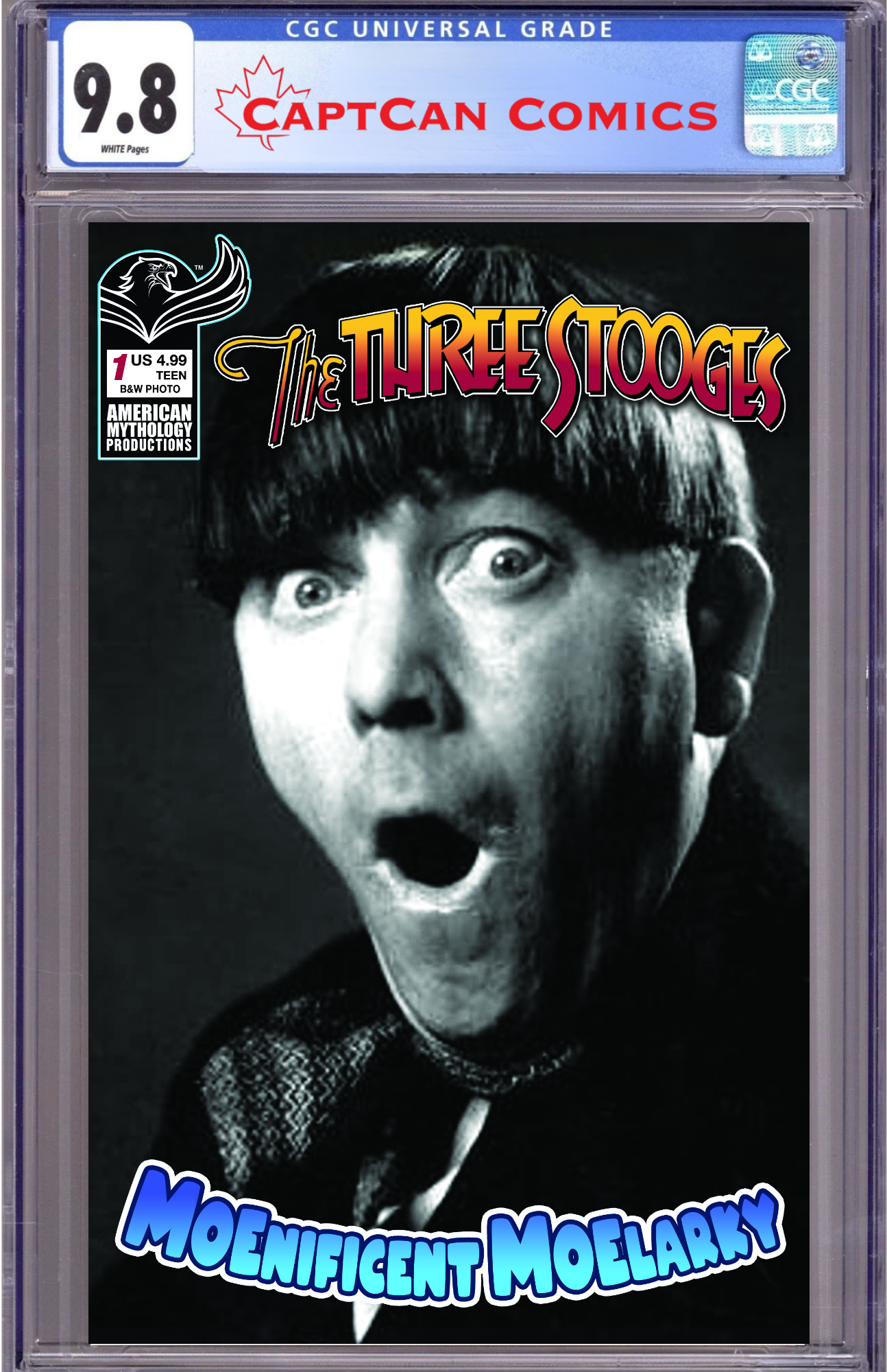 THREE STOOGES MOENIFICENT MOELARKY #1 CVR C B&W PHOTO VAR