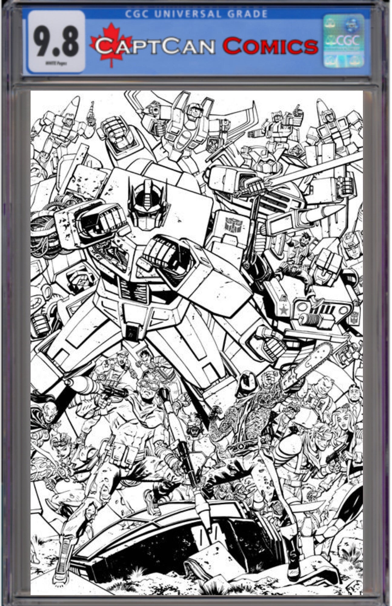 GI JOE #23 CVR G TOM REILLY TRANSFORMERS B&W ENERGON UNIVERSE 3RD ANNIVERSARY CONNECTING VAR