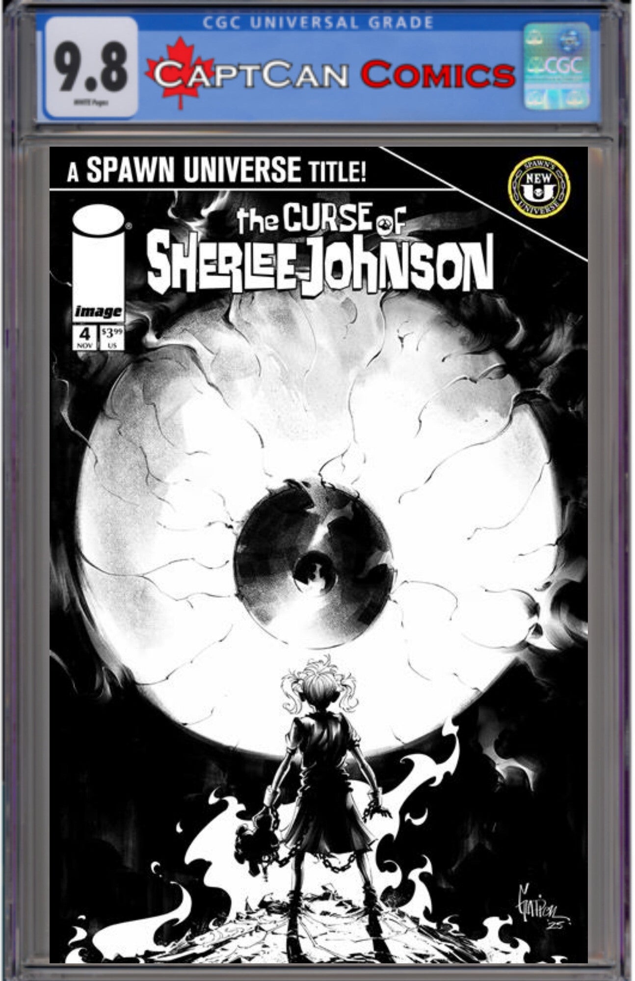 SPAWN THE CURSE OF SHERLEE JOHNSON #4 CVR C JONATHAN GLAPION B&W VAR