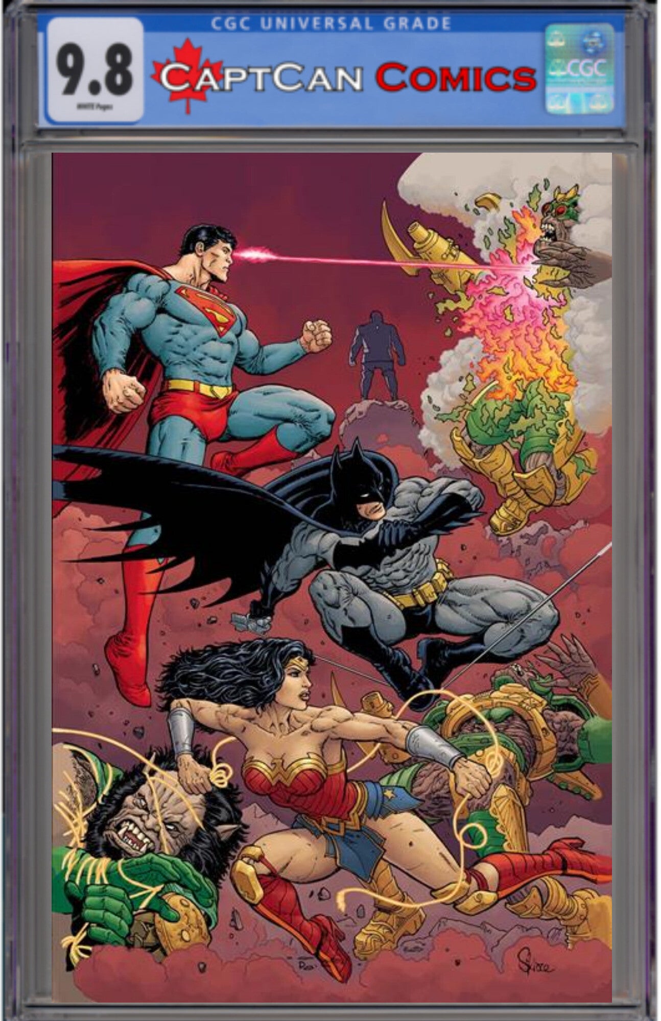 JUSTICE LEAGUE UNLIMITED #15 CVR B STEVE SKROCE CARD STOCK VAR (DC K.O.)