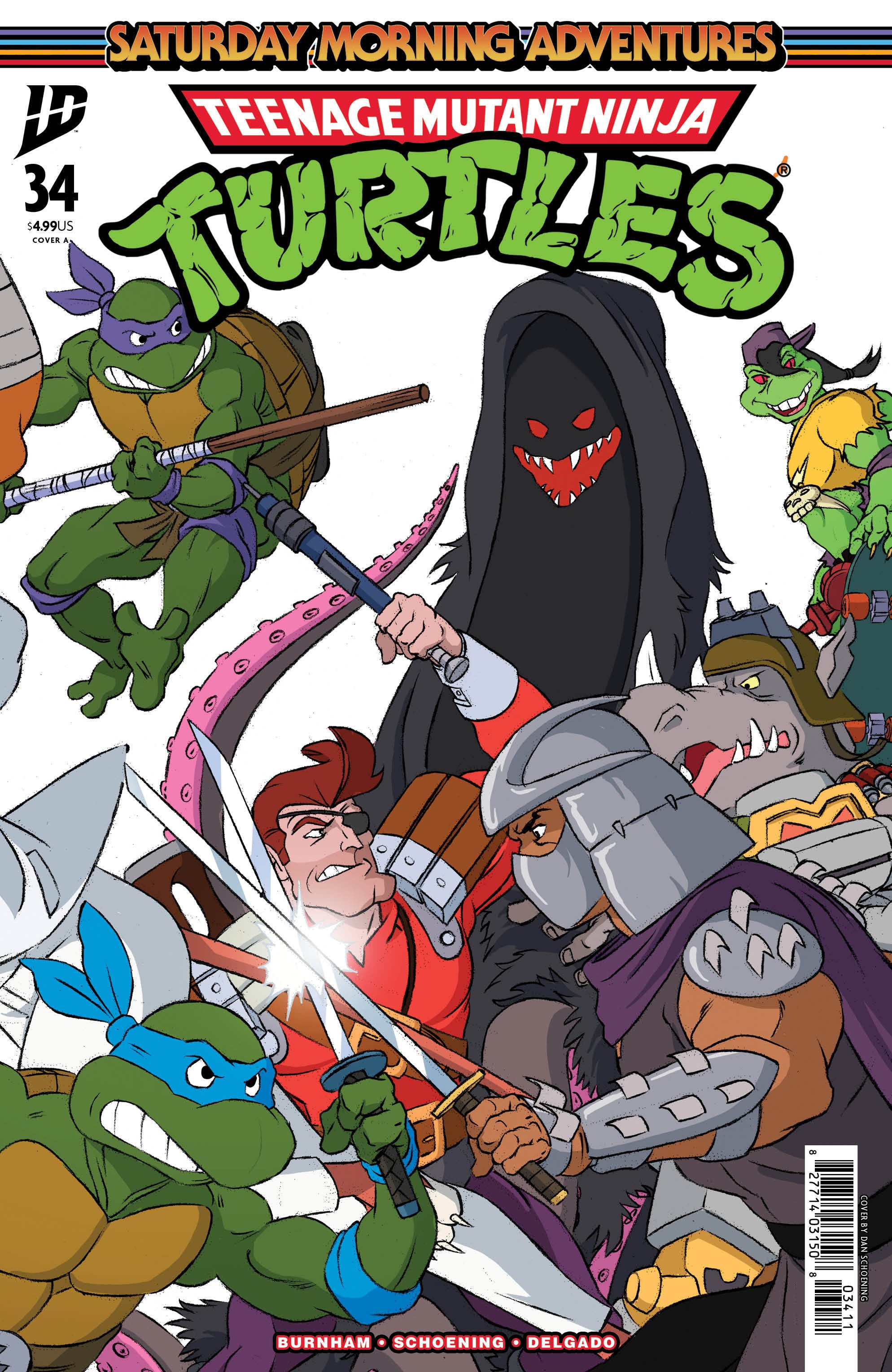 TEENAGE MUTANT NINJA TURTLES: SATURDAY MORNING ADVENTURES #34 COVER A (SCHOENING CONNECTING COVER SET)