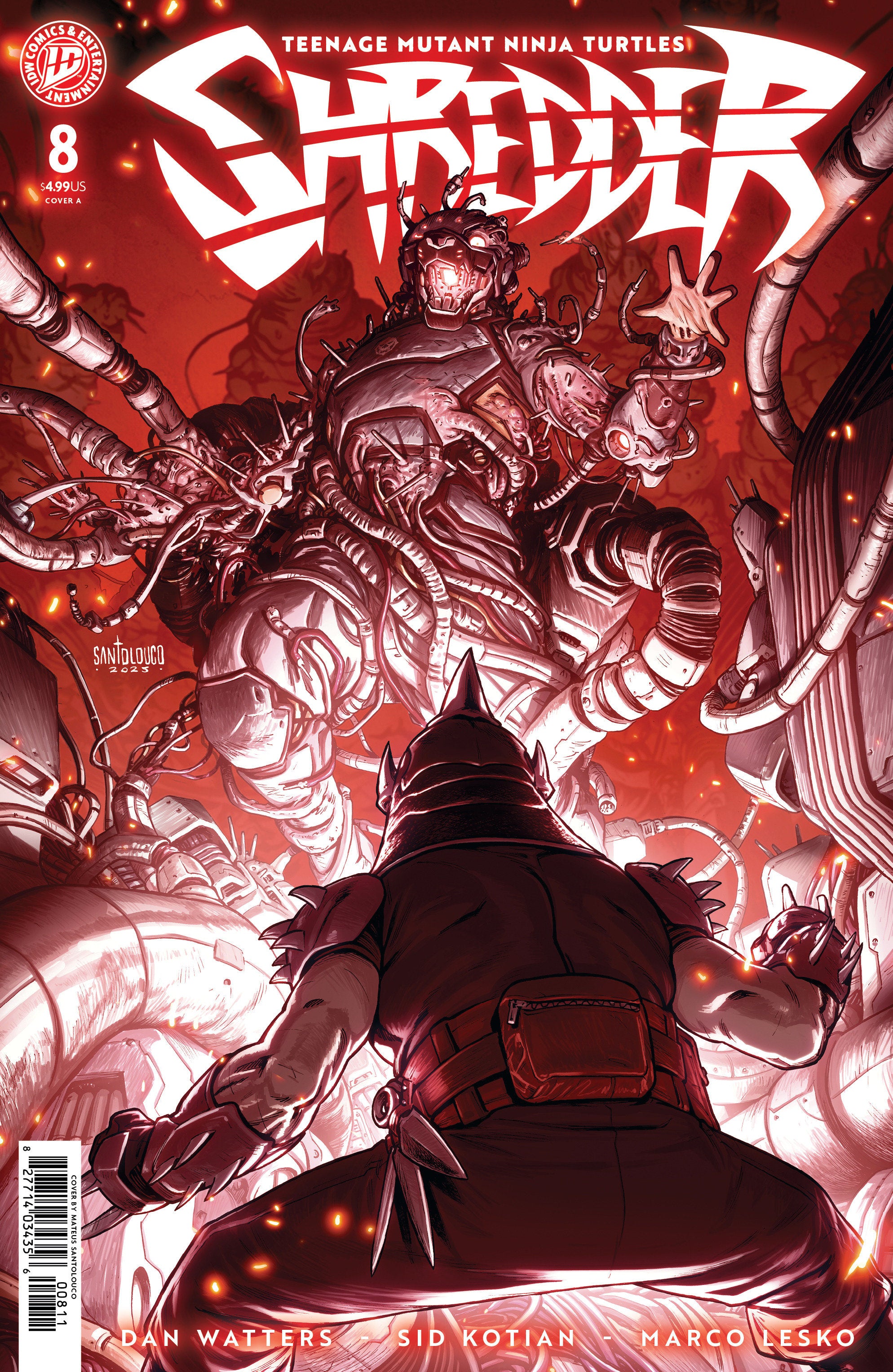TEENAGE MUTANT NINJA TURTLES: SHREDDER #8 COVER A (SANTOLOUCO)