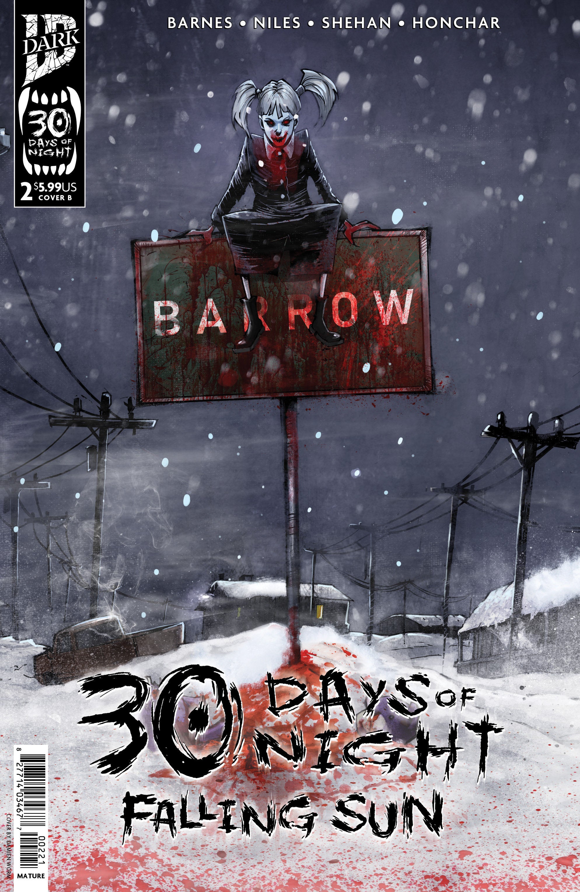 30 DAYS OF NIGHT: FALLING SUN #2 VARIANT B (DAMIEN WORM)