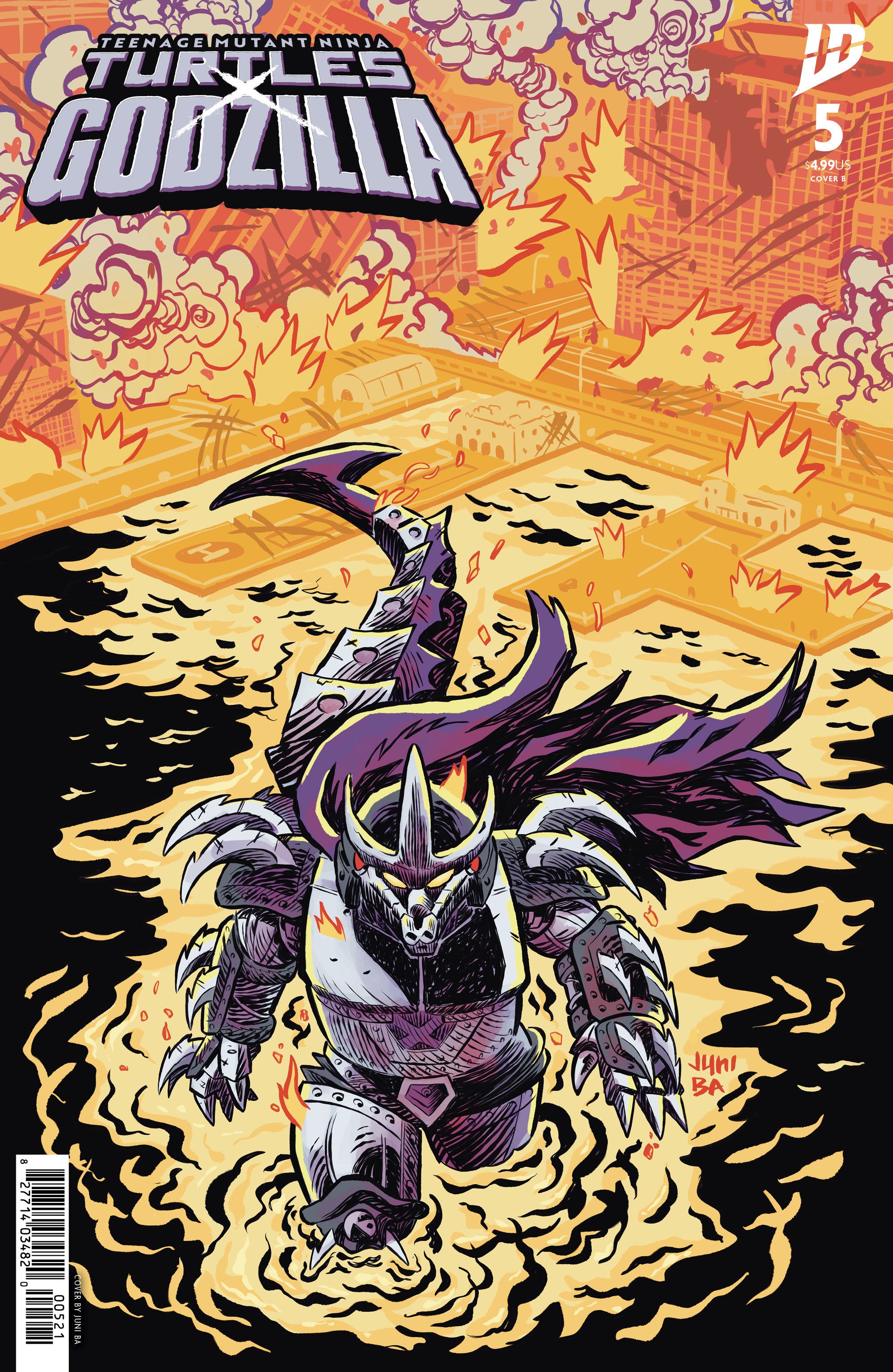 TEENAGE MUTANT NINJA TURTLES X GODZILLA #5 VARIANT B (BA)
