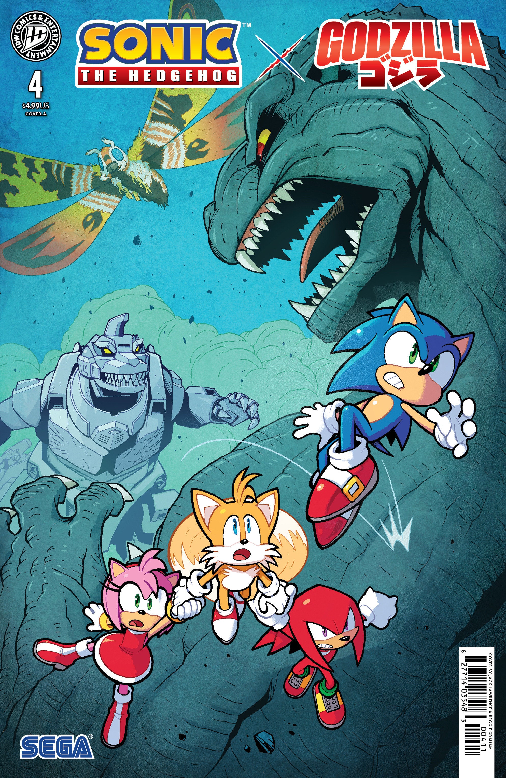 SONIC THE HEDGEHOG X GODZILLA #4 COVER A (LAWRENCE)