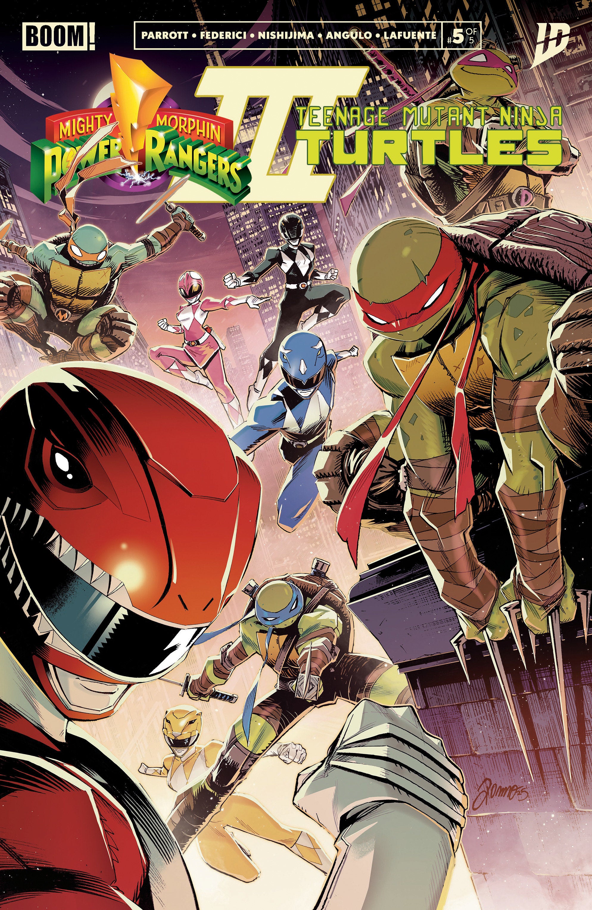 MIGHTY MORPHIN POWER RANGERS/TEENAGE MUTANT NINJA TURTLES III #5 A MAIN (DRESSED, ZONNO)