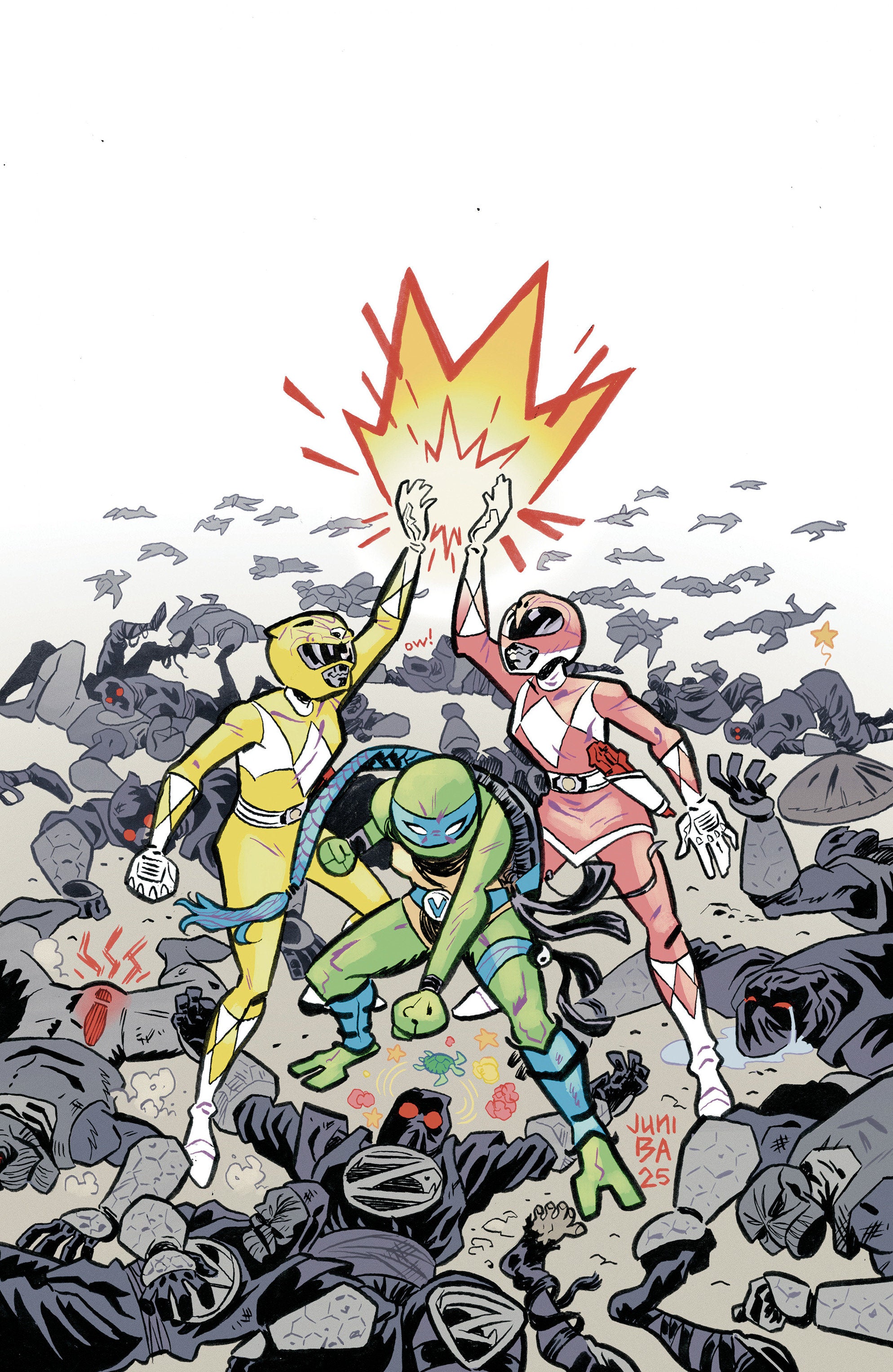 MIGHTY MORPHIN POWER RANGERS/TEENAGE MUTANT NINJA TURTLES III #5 K UNLIMITED VARIANT (FULL ART, BA)