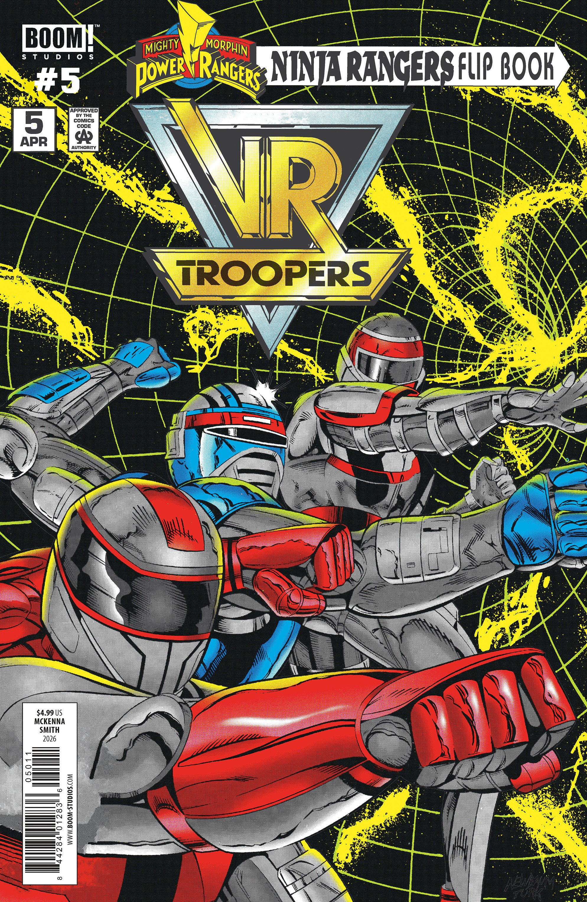 VR TROOPERS/POWER RANGERS FLIPBOOK FACSIMILE EDITION #5 A MAIN (DRESSED, SMITH & MCKENNA)
