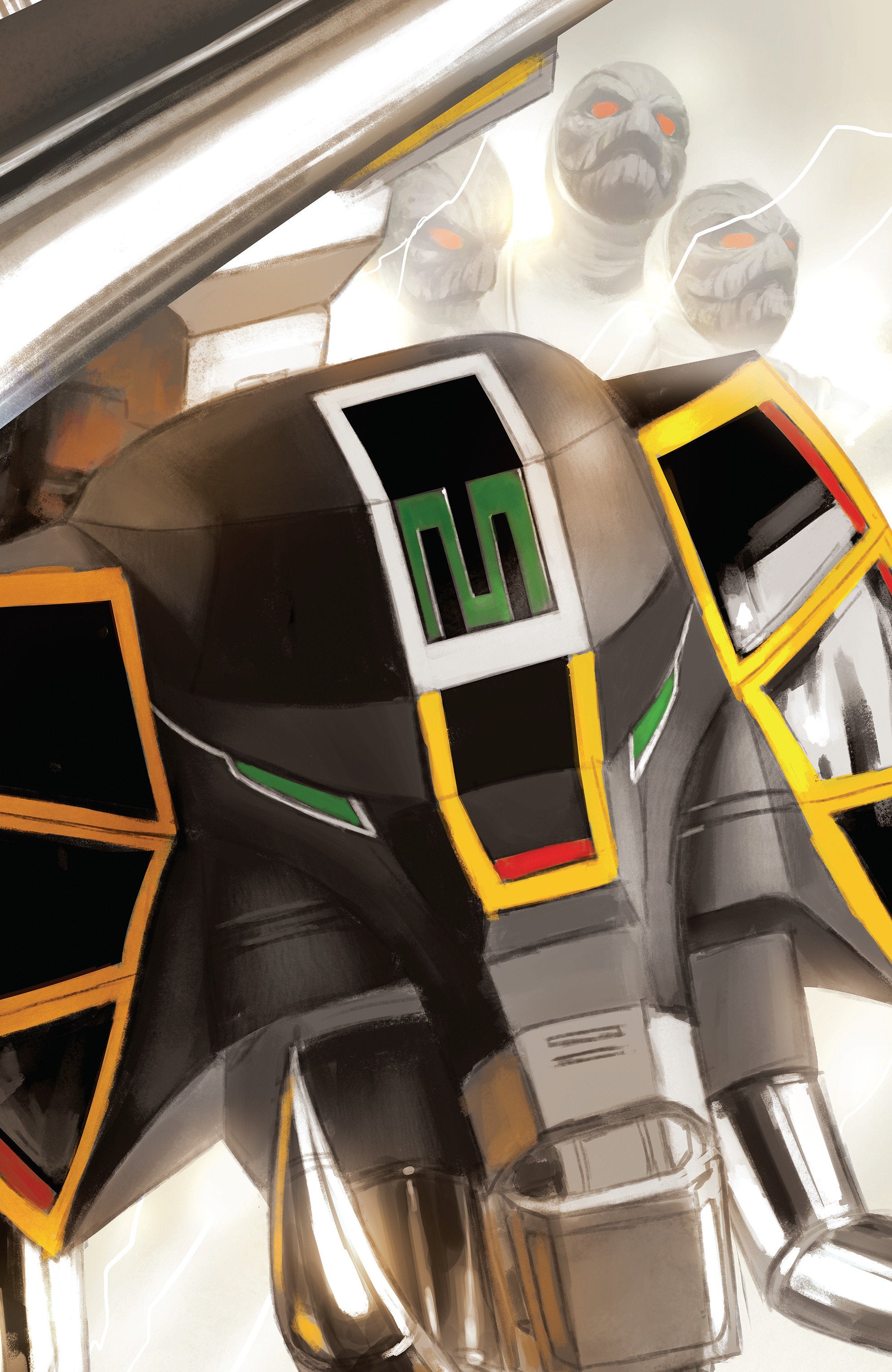MIGHTY MORPHIN POWER RANGERS (2026) #6 C MEGAZORD CARD STOCK CONNECTING VARIANT (FULL ART, MERCADO)