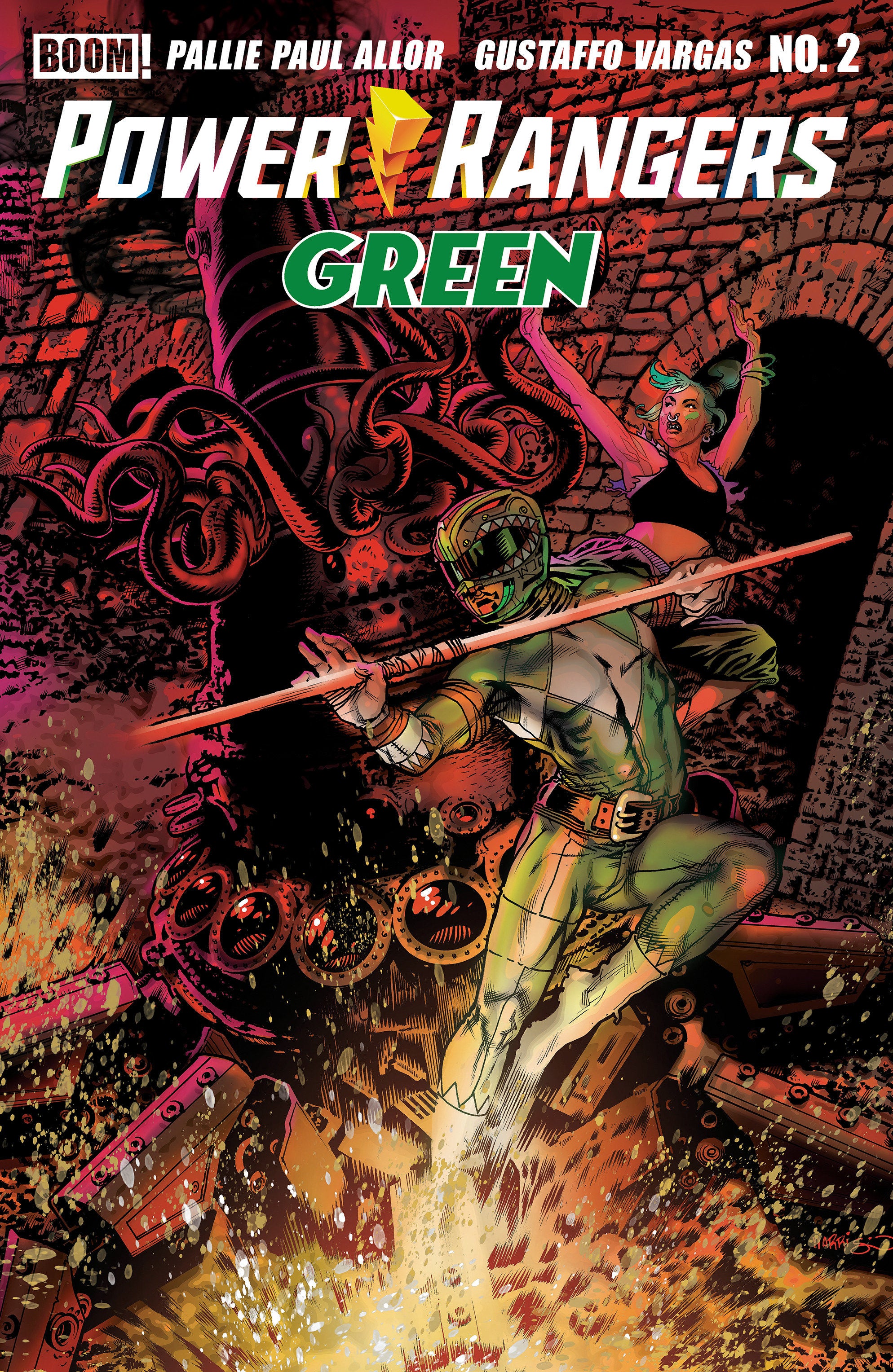 POWER RANGERS GREEN #2 A MAIN (DRESSED, HARRIS)