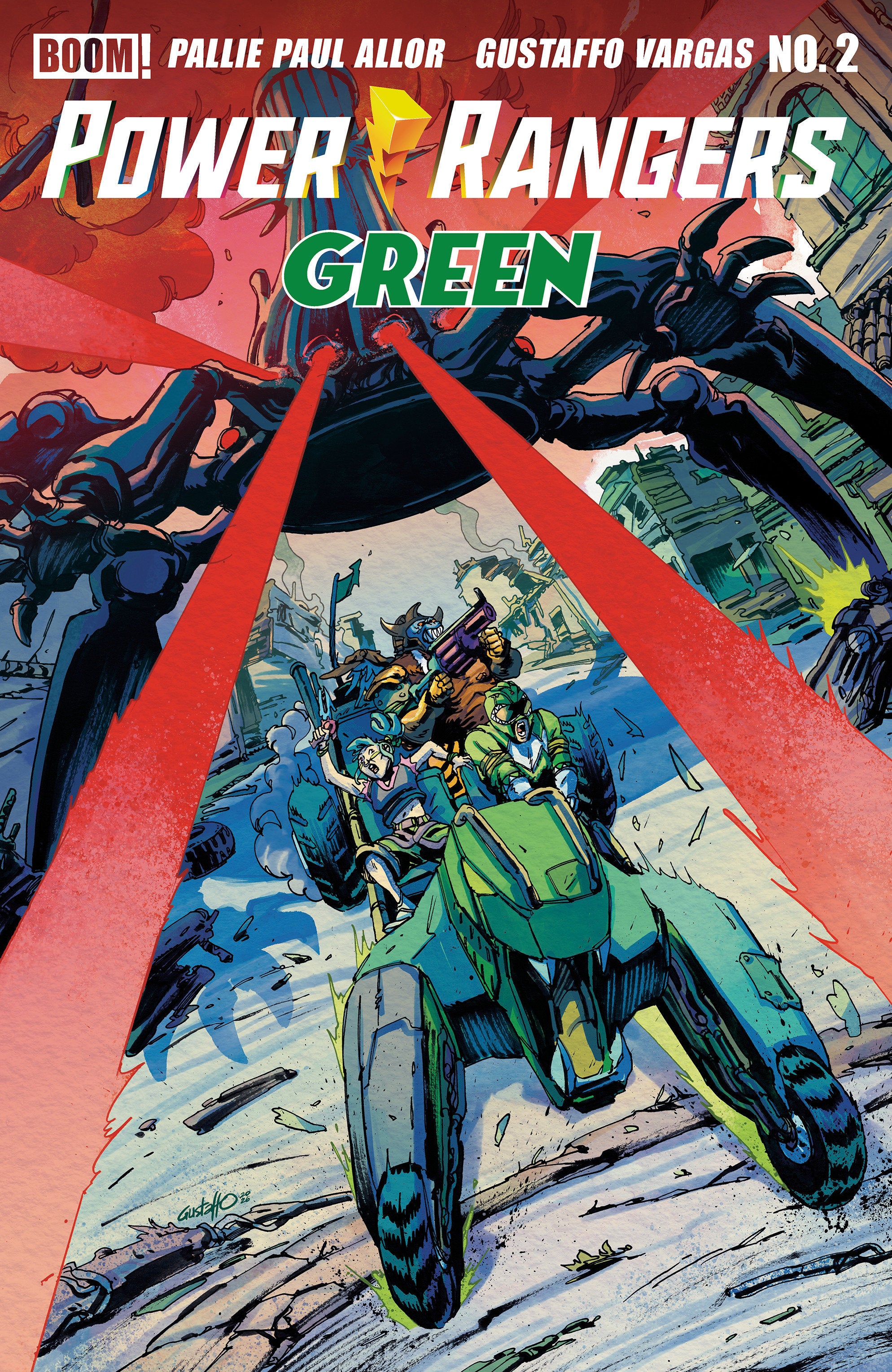 POWER RANGERS GREEN #2 B VARIANT (DRESSED, VARGAS)