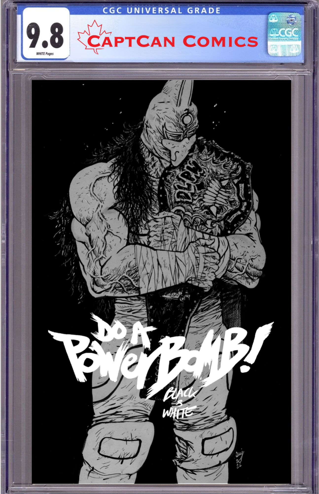 DO A POWERBOMB BLACK AND WHITE #2 (OF 3) CVR A DANIEL WARREN JOHNSON