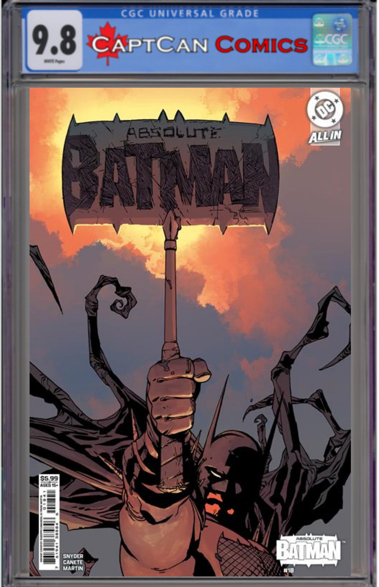 ABSOLUTE BATMAN #18 CVR D GIUSEPPE CAMUNCOLI CARD STOCK VAR