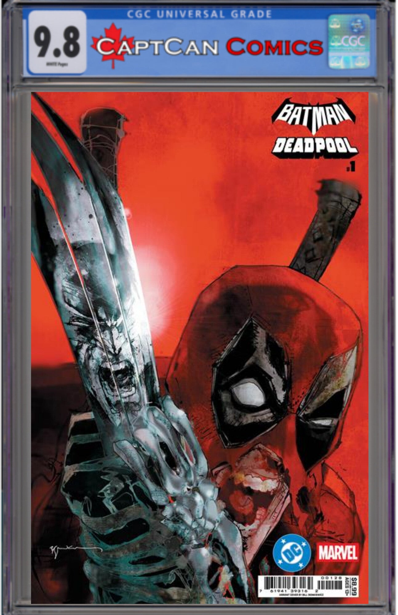 DC MARVEL BATMAN DEADPOOL #1 (ONE SHOT) CVR Q BILL SIENKIEWICZ INCREDIBLE HULK 340 HOMAGE CARD STOCK VAR