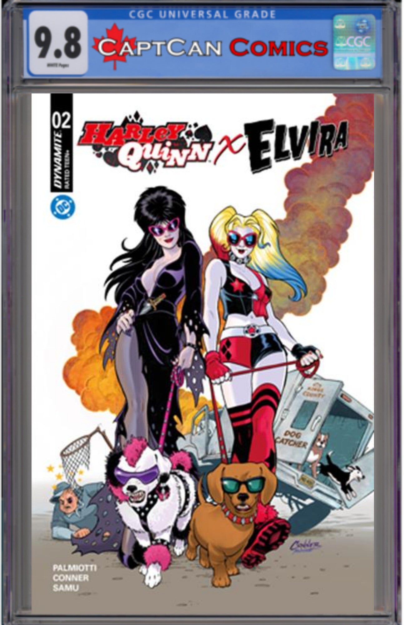 HARLEY QUINN X ELVIRA #2 CVR A AMANDA CONNER DOGS