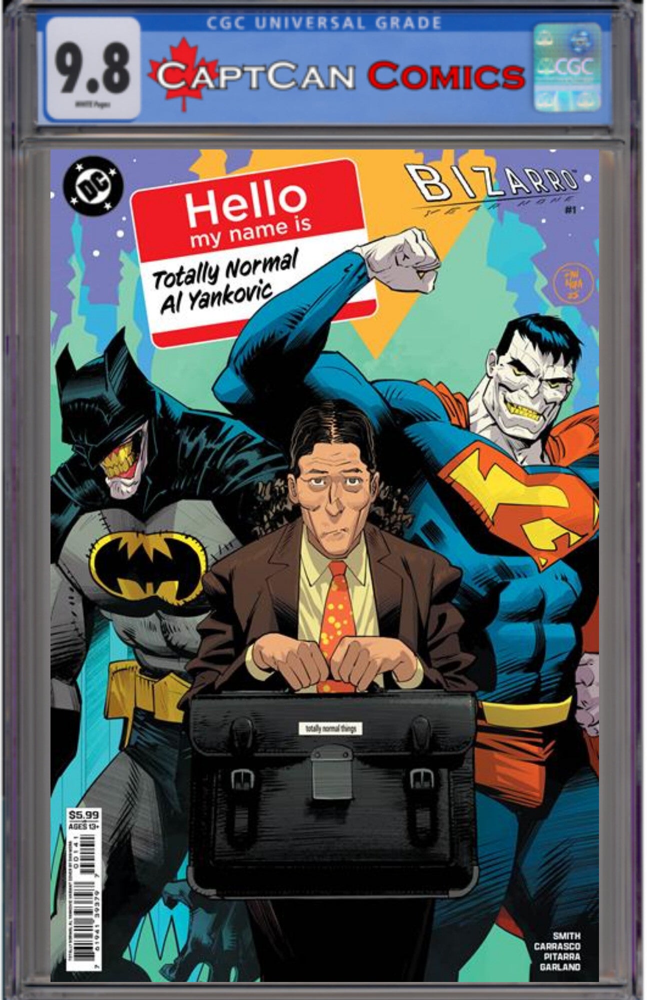 BIZARRO YEAR NONE #1 (OF 4) CVR D DAN MORA TOTALLY NORMAL AL YANKOVIC CAMEO CARD STOCK VAR