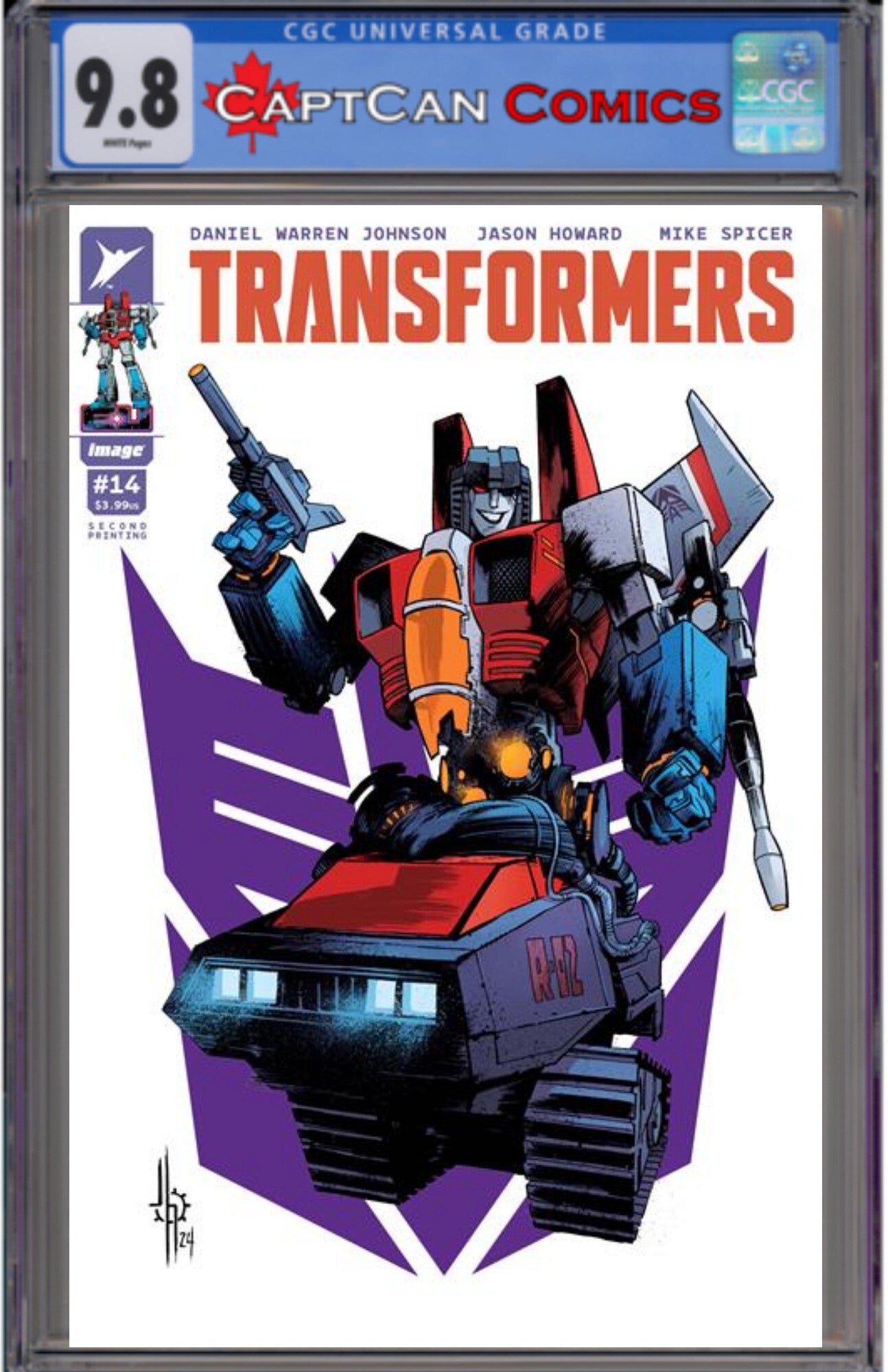 TRANSFORMERS #14 2ND PTG CVR A JASON HOWARD DECEPTICON
