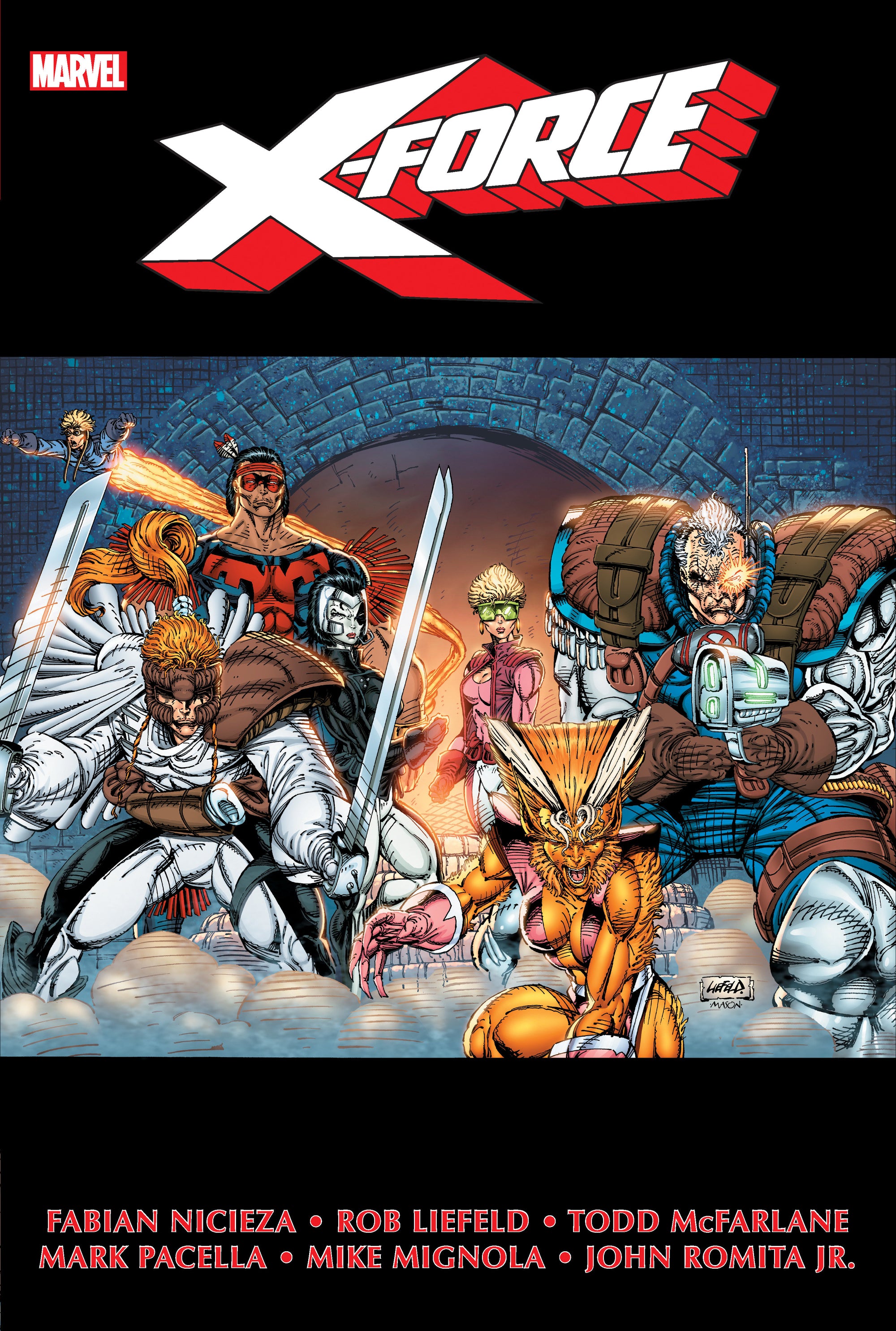 X-FORCE OMNIBUS VOL. 1 ROB LIEFELD FIRST ISSUE COVER [NEW PRINTING] HC
