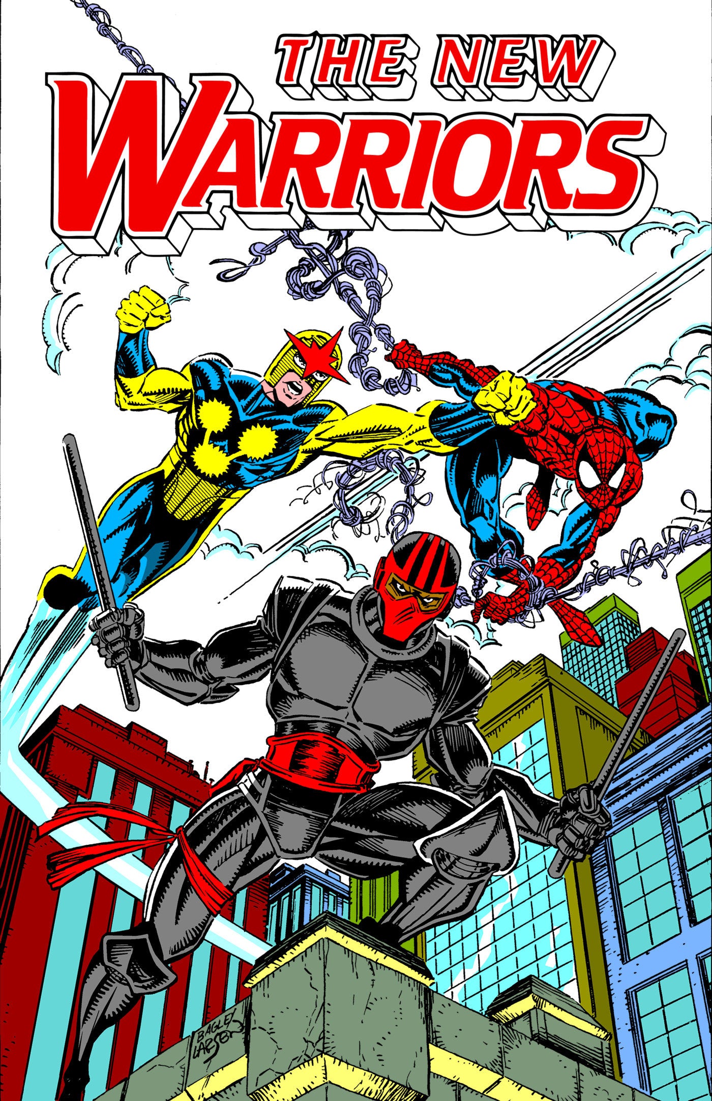 New Warriors: Nova & Night Thrasher Omnibus Mark Bagley Cover [DM Only]