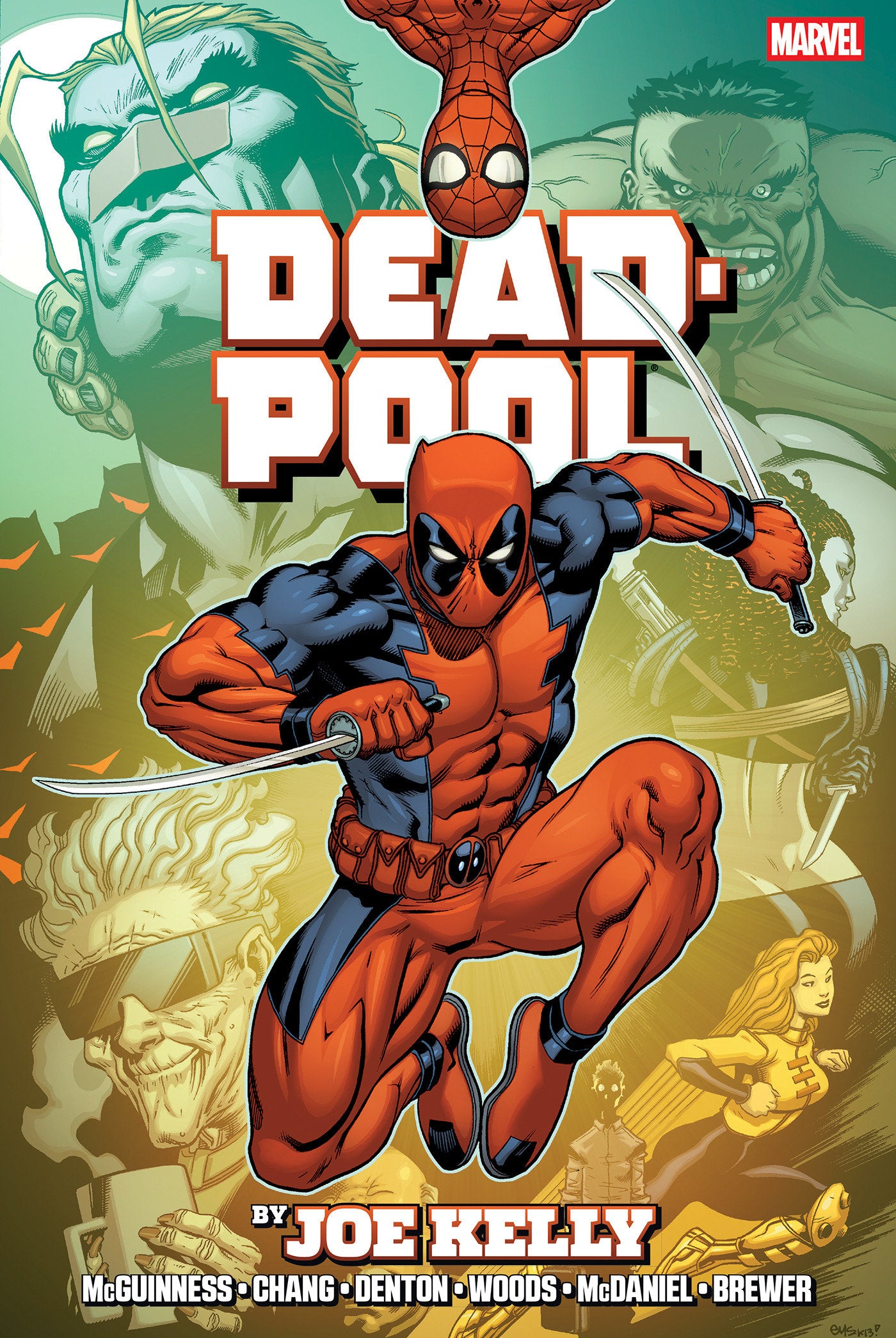 DEADPOOL BY JOE KELLY OMNIBUS ED MCGUINNESS MONTAGE COVER [NEW PRINTING]