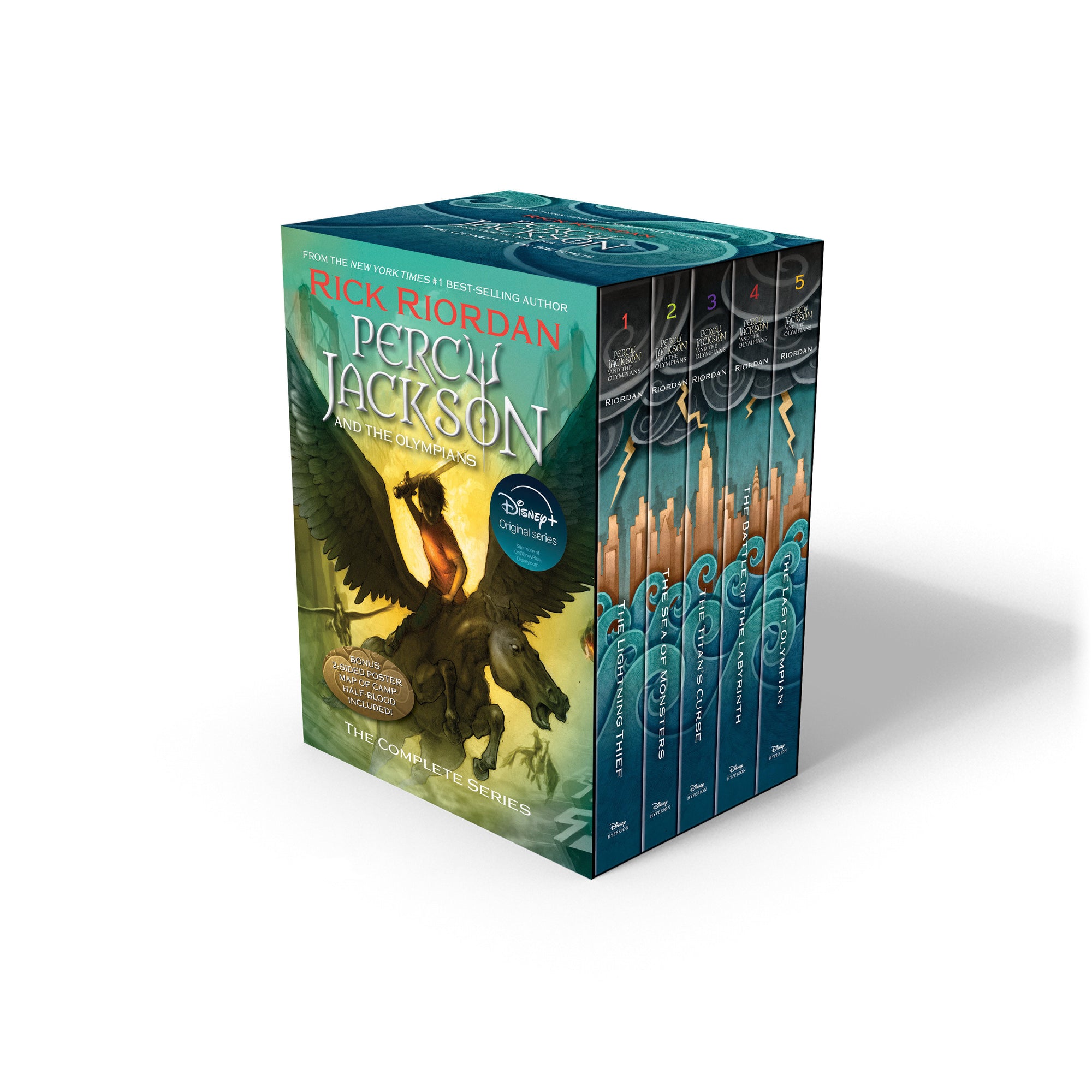 PERCY JACKSON AND THE OLYMPIANS 5 BOOK PAPERBACK BOXED SET (W/POSTER) TPB