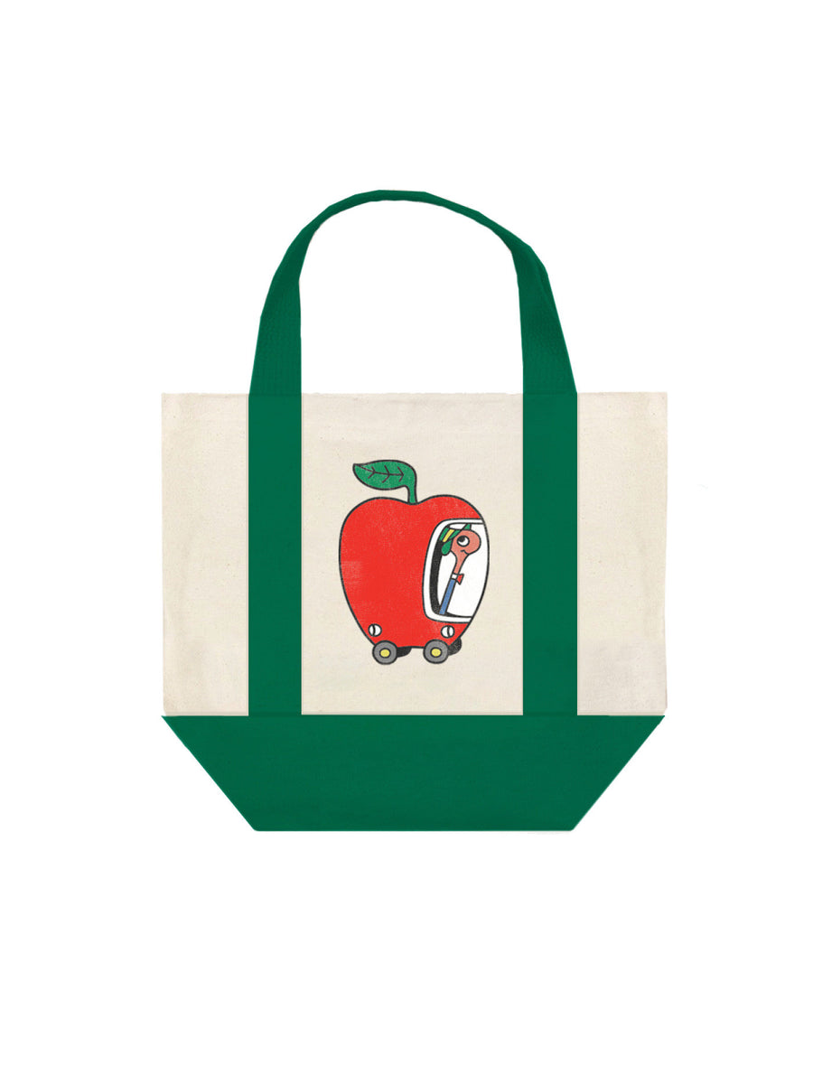 RICHARD SCARRY: LOWLY WORM APPLE CAR MINI MARKET TOTE BAG
