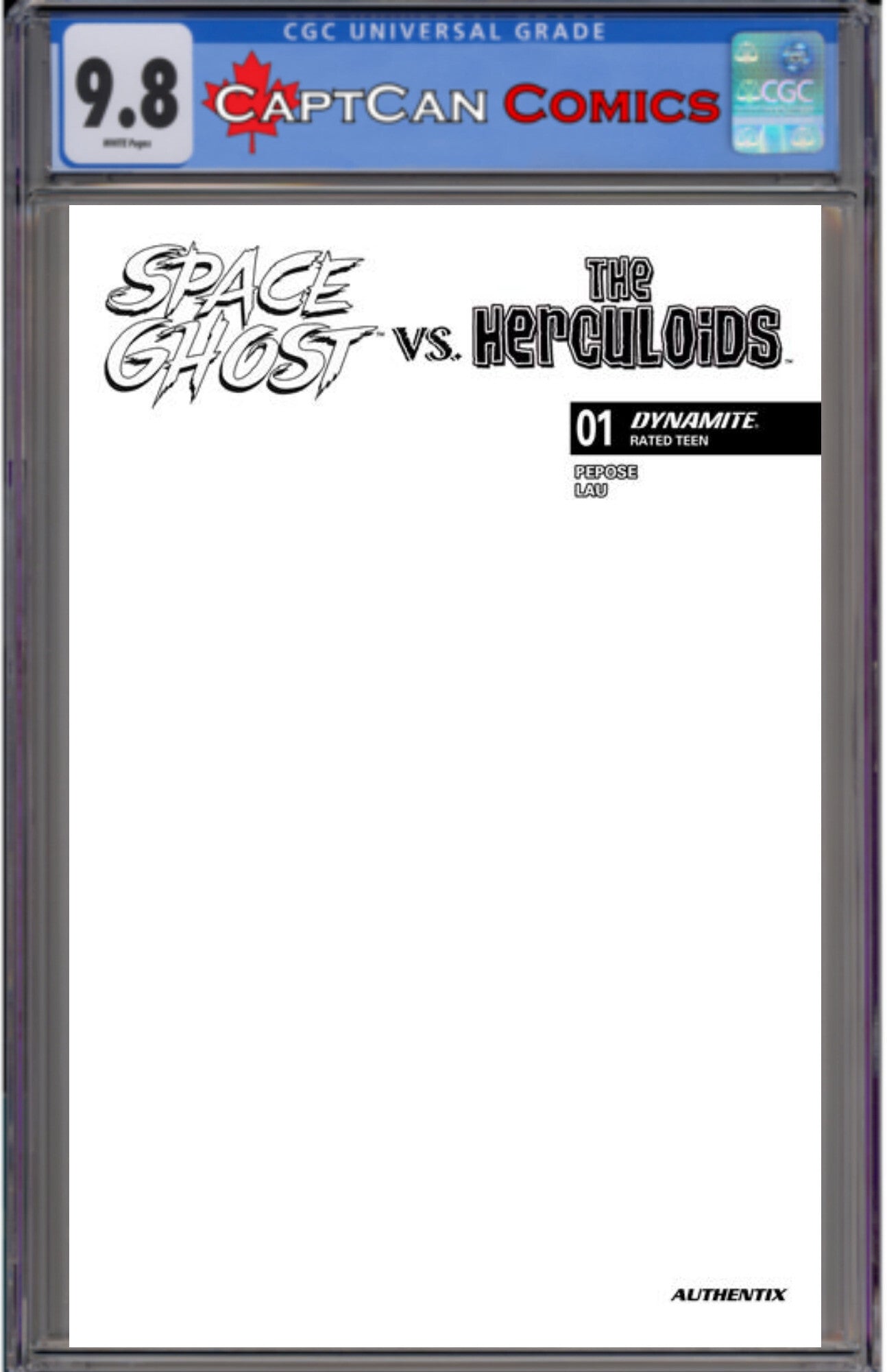 SPACE GHOST VS THE HERCULOIDS #1 CVR F BLANK AUTHENTIX VAR