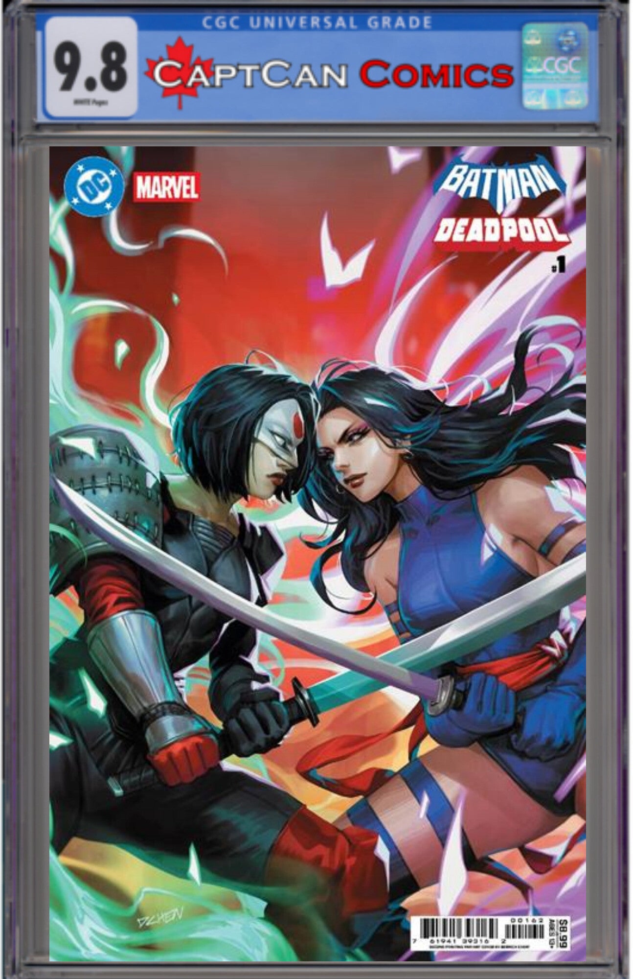 DC MARVEL BATMAN DEADPOOL #1 (ONE SHOT) Second Printing Cvr D Derrick Chew Card Stock Var