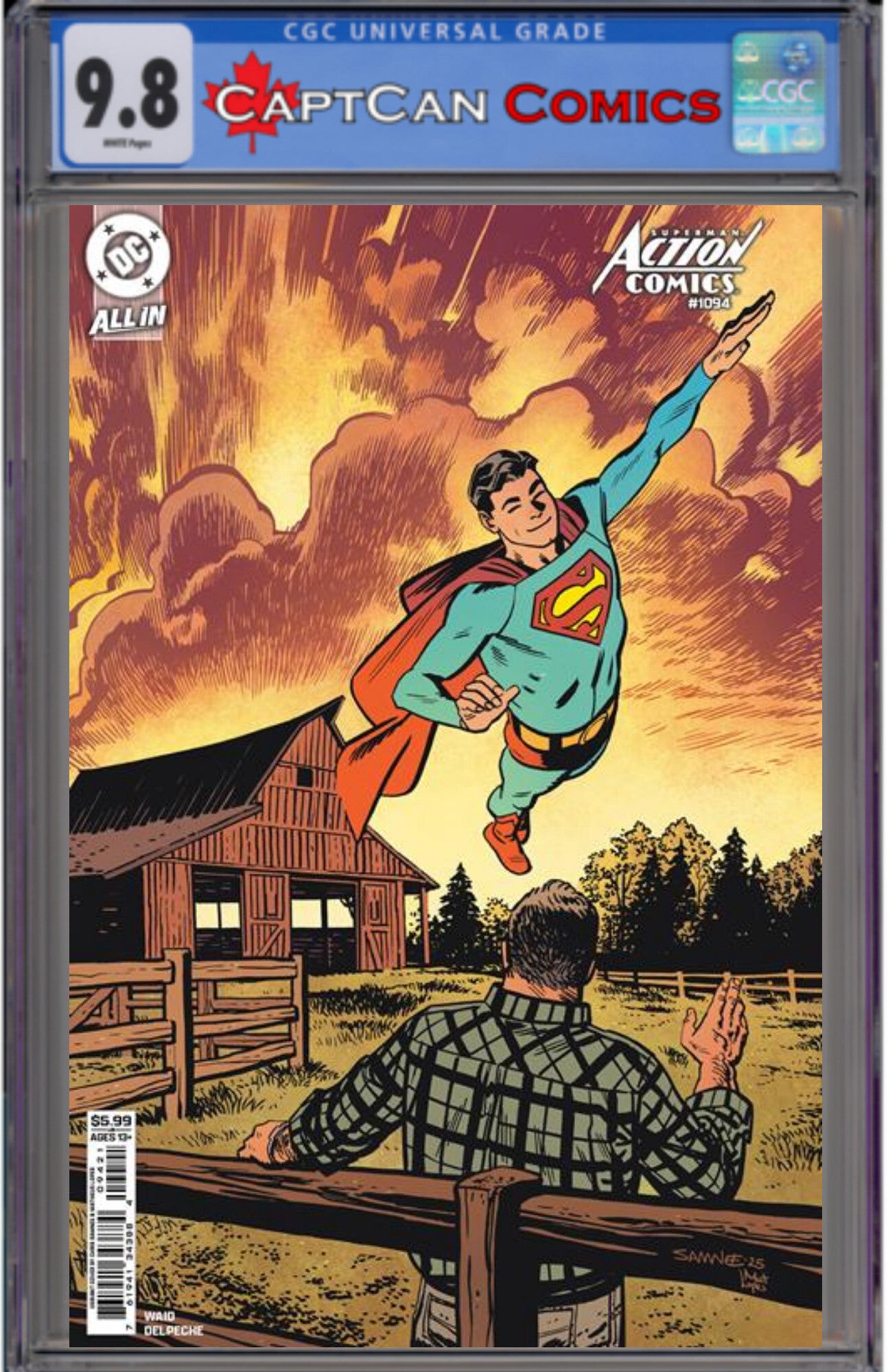 ACTION COMICS #1094 CVR B CHRIS SAMNEE CARD STOCK VAR