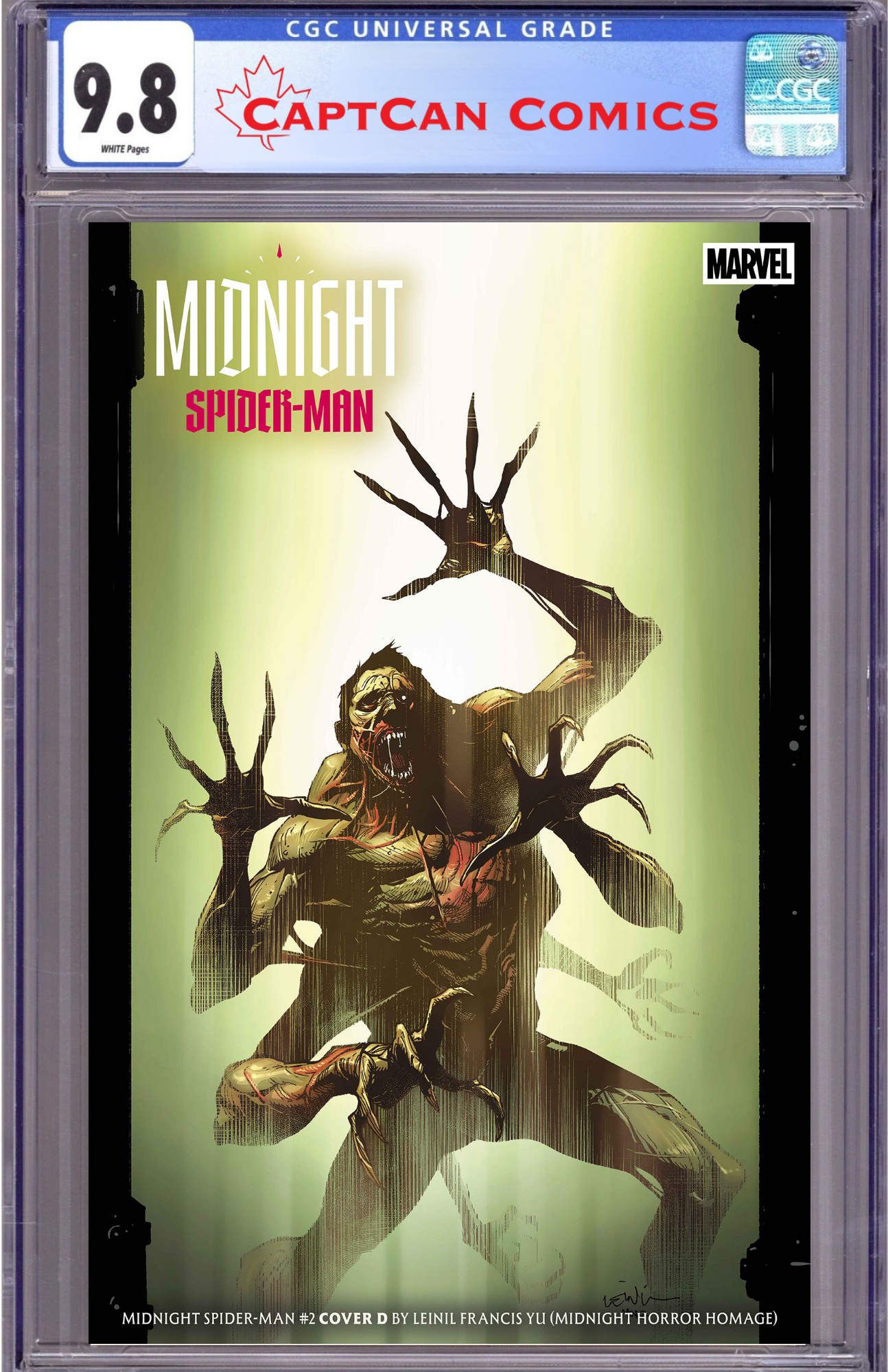 MIDNIGHT SPIDER-MAN #2 COVER D LEINIL YU MIDNIGHT HORROR HOMAGE VARIANT