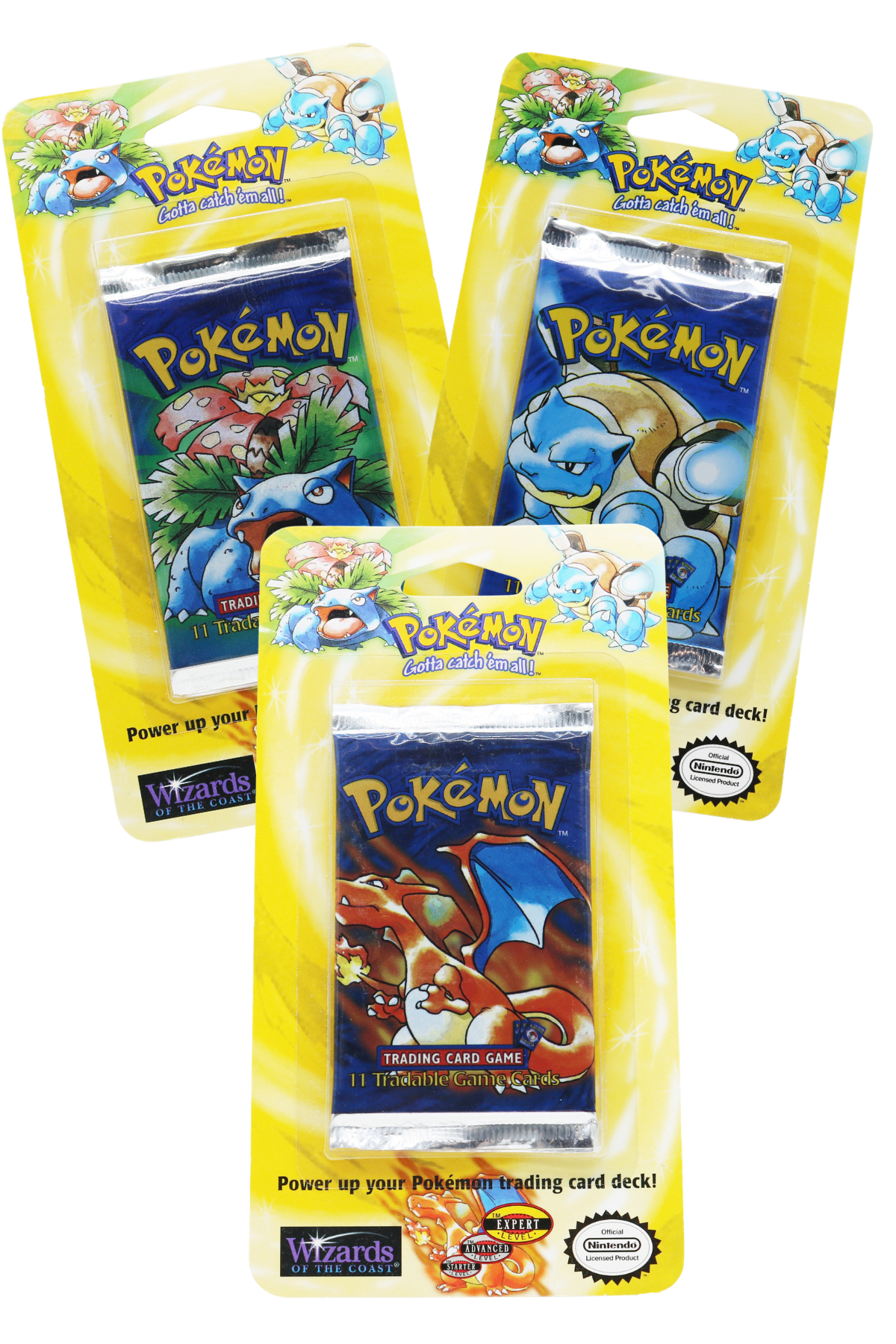 Pokemon Base Set Potential Shadowless Blister Set Blastoise, Venusaur, Charizard Set, Sealed (1999)