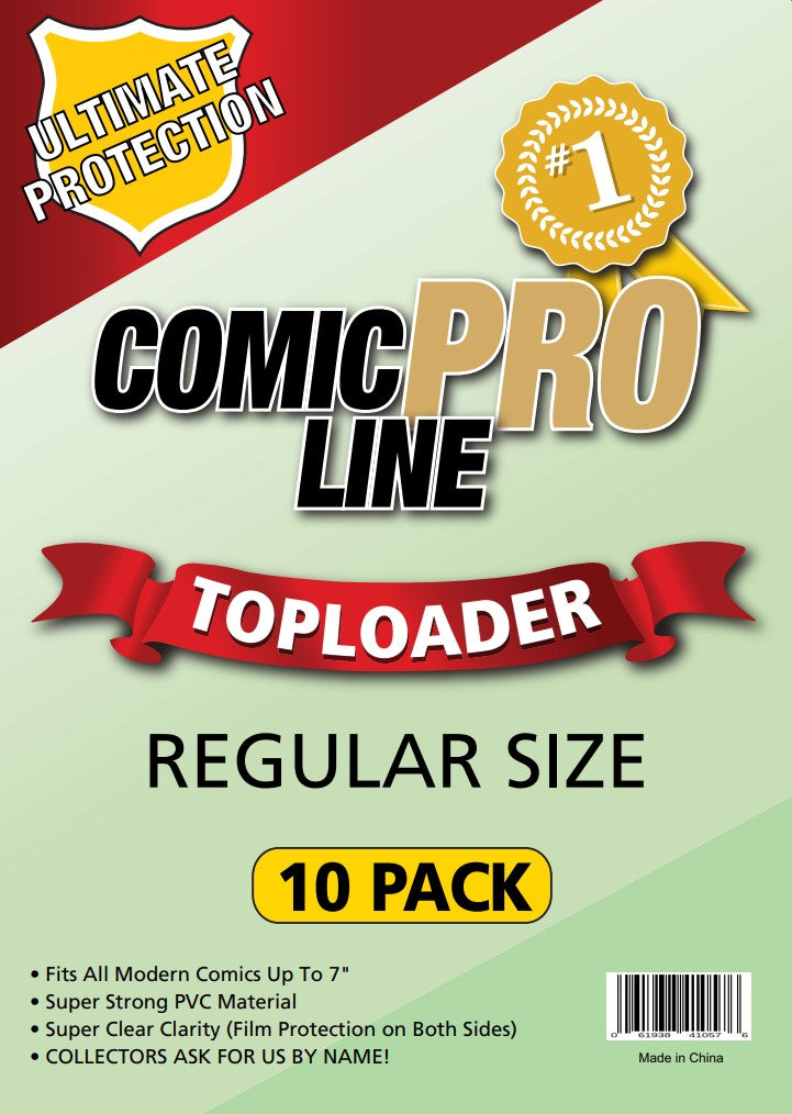 ComicProLine Regular Size PVC Top Loader 7 1/4" x 10 1/2" - 10 PACK (Copy)