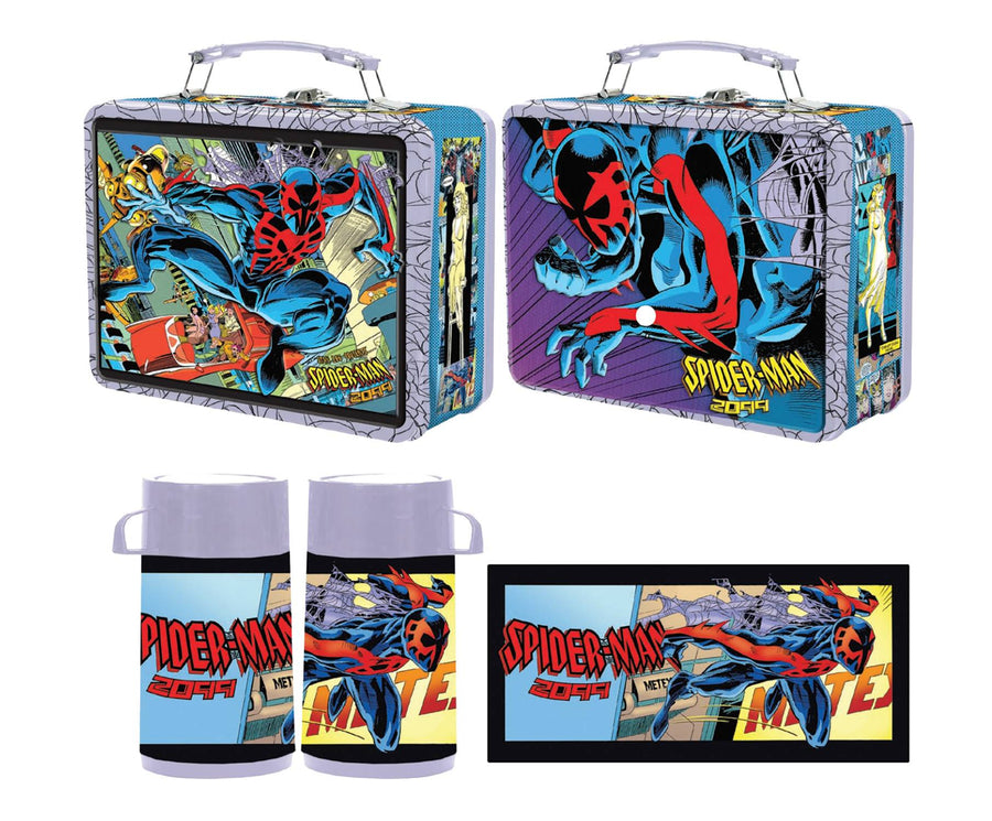 FCBD 2024 TIN TITANS SPIDER-MAN 2099 PX LUNCH BOX W BEV CONT - REQUIRES SEPARATE SHIPPING